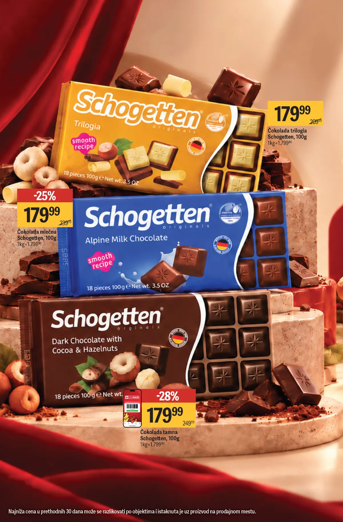 Maxi katalog strana 14 – Schogetten Trilogia, mlečna i tamna čokolada, 100 g