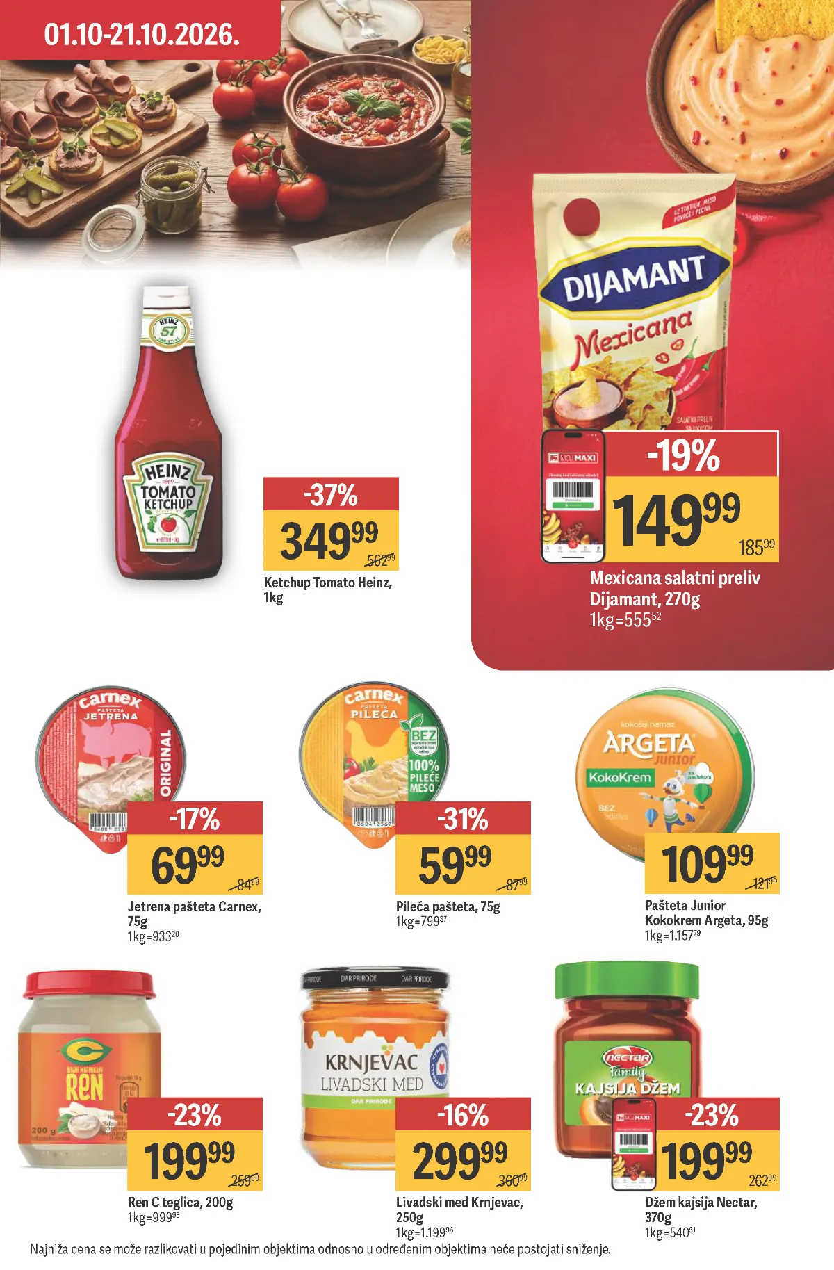 MAXI katalog, strana 22 – Heinz kečap i Nectar džem od kajsije