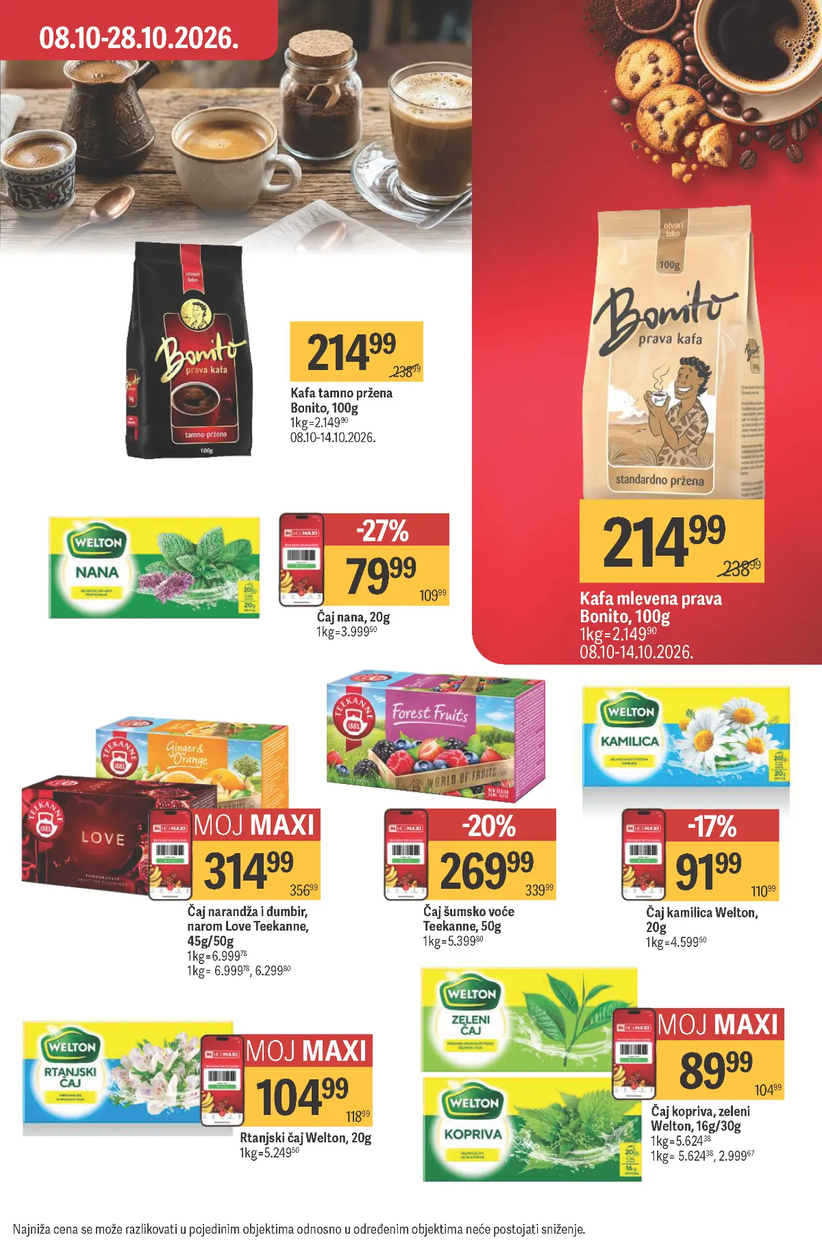 MAXI katalog, strana 31 – Bonito kafa i Teekanne čaj šumsko voće