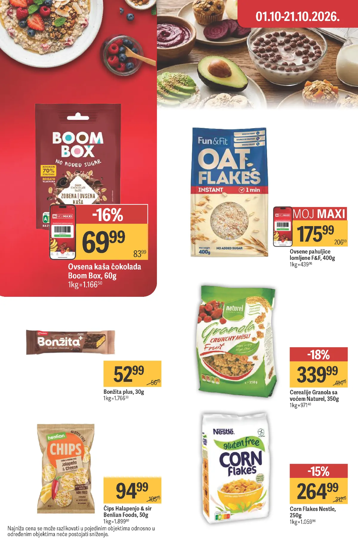 MAXI katalog, strana 32 – Boom Box ovsena kaša i Naturel granola
