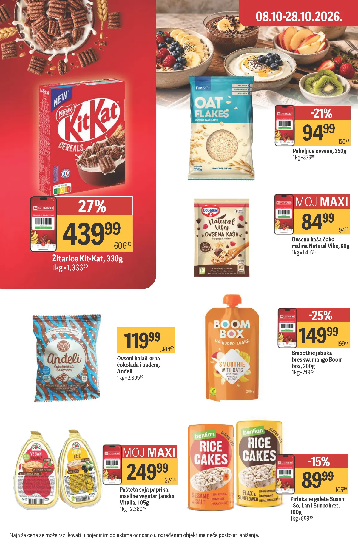 MAXI katalog, strana 33 – ovsene pahuljice i Boom Box smoothie