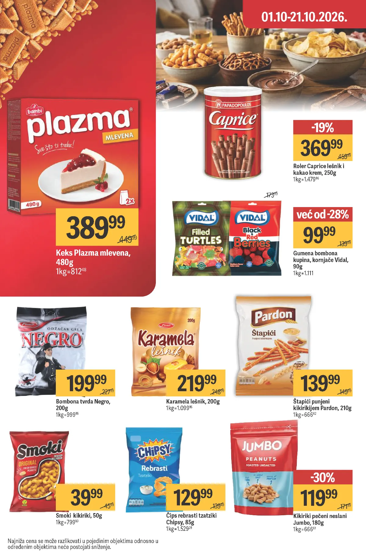 MAXI katalog, strana 38 – mlevena Plazma i Jumbo pečeni kikiriki