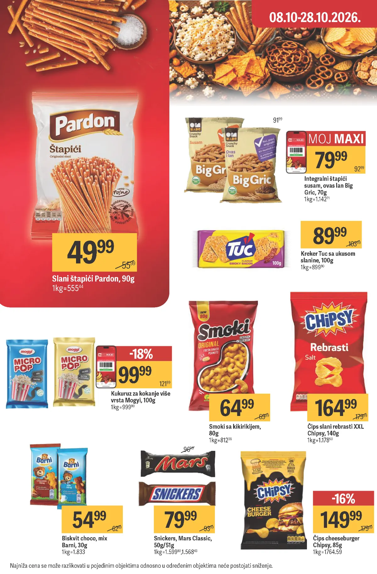 MAXI katalog, strana 39 – Pardon slani štapići i Chipsy čips
