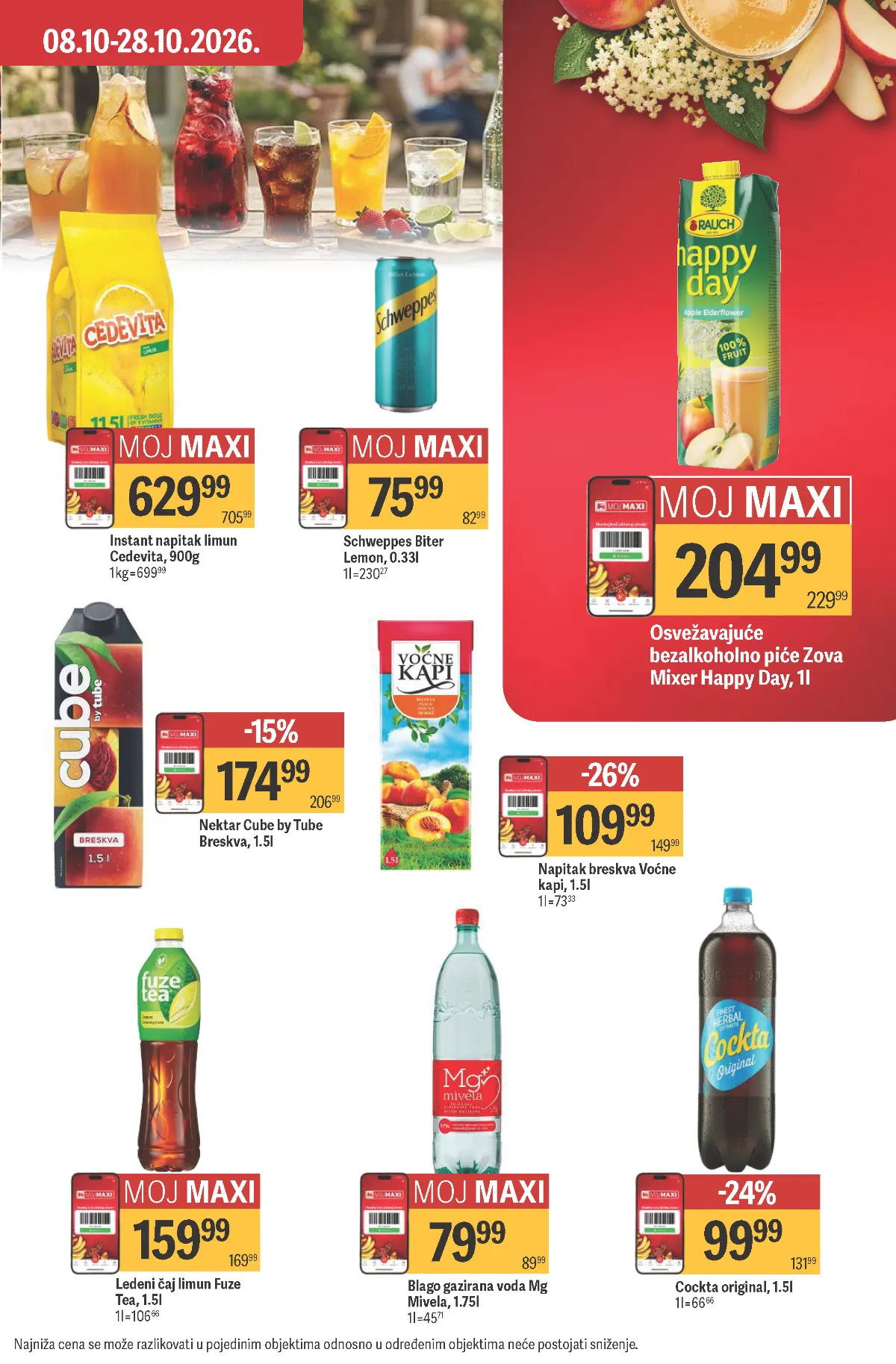 MAXI katalog, strana 47 – Voćne kapi napitak od breskve i Cockta