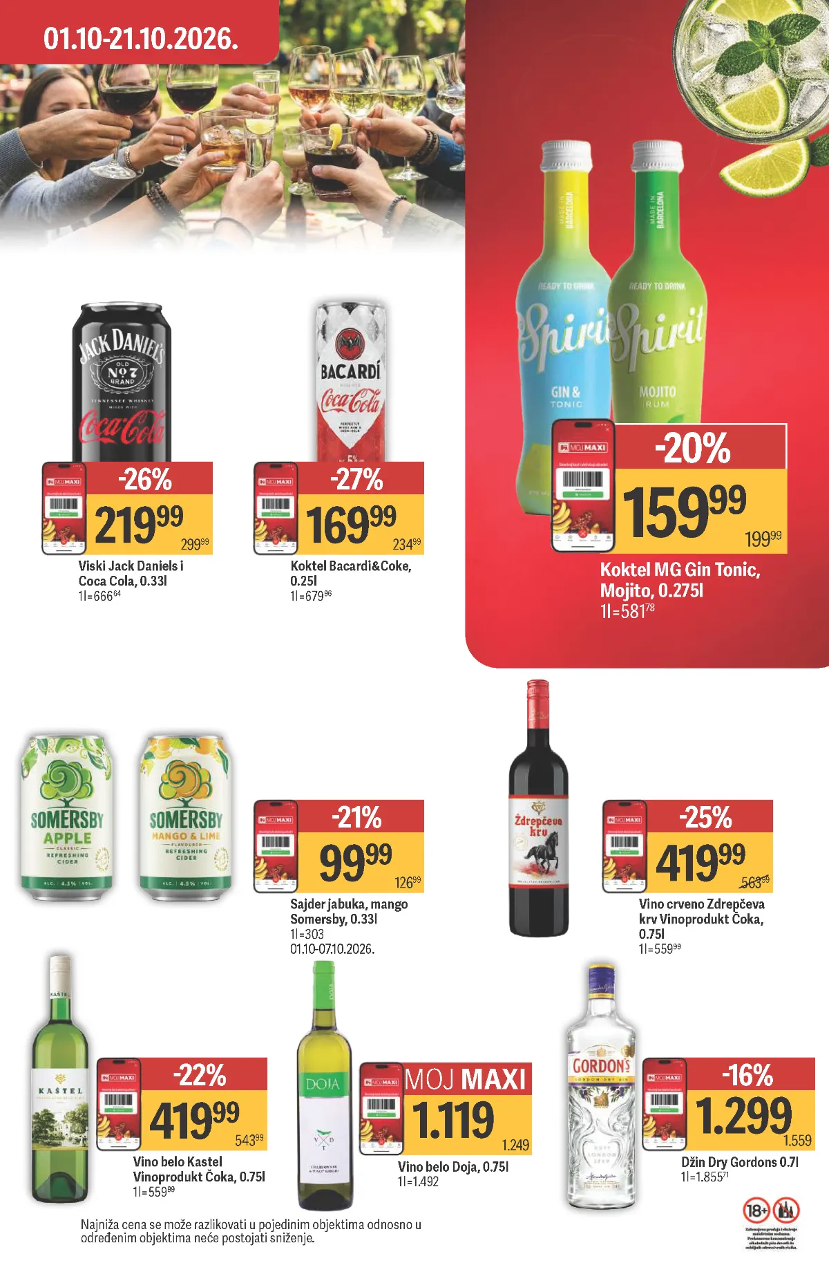 MAXI katalog, strana 48 – vina Ždrepčeva krv i Kaštel Vinarije Čoka