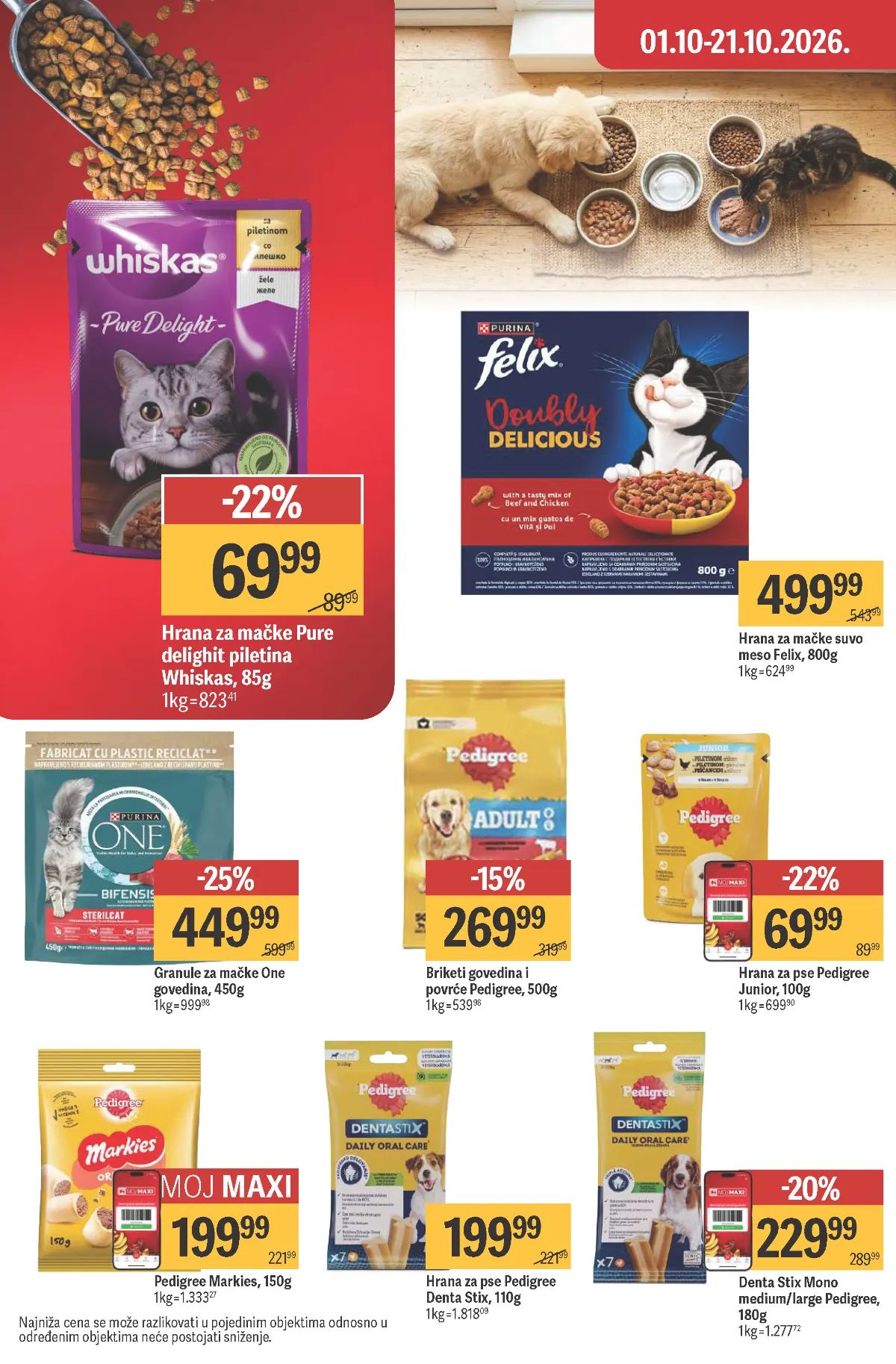 MAXI katalog, strana 54 – Whiskas hrana za mačke i Pedigree hrana za pse