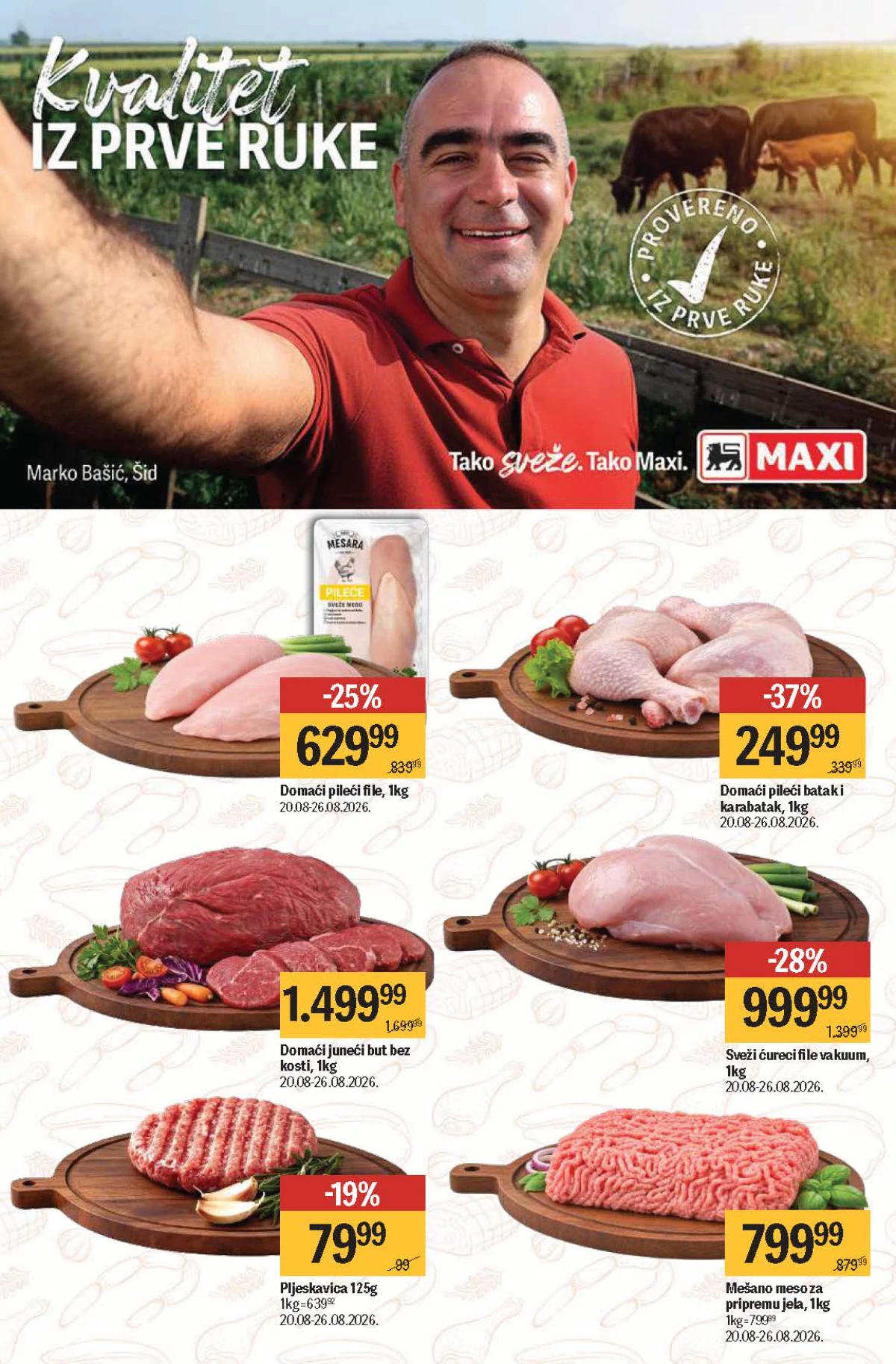 Maxi katalog – domaći pileći batak i ćureći file Maxi katalog do 09.09.2026. – domaći pileći batak i sveži ćureći file