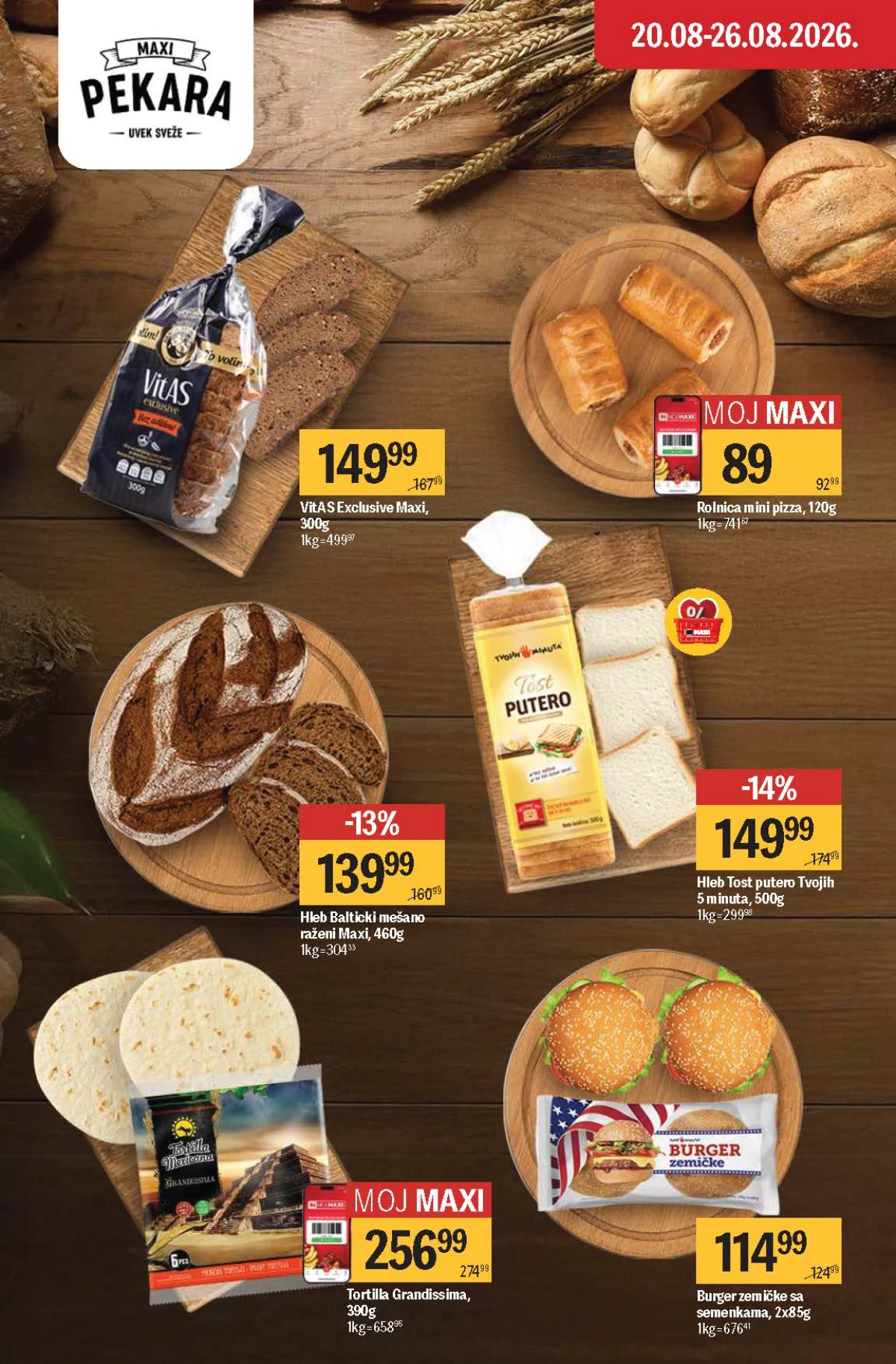 Maxi katalog – Baltički hleb i tost putero Maxi katalog do 09.09.2026. – hleb Baltički i tost putero Tvojih 5 minuta