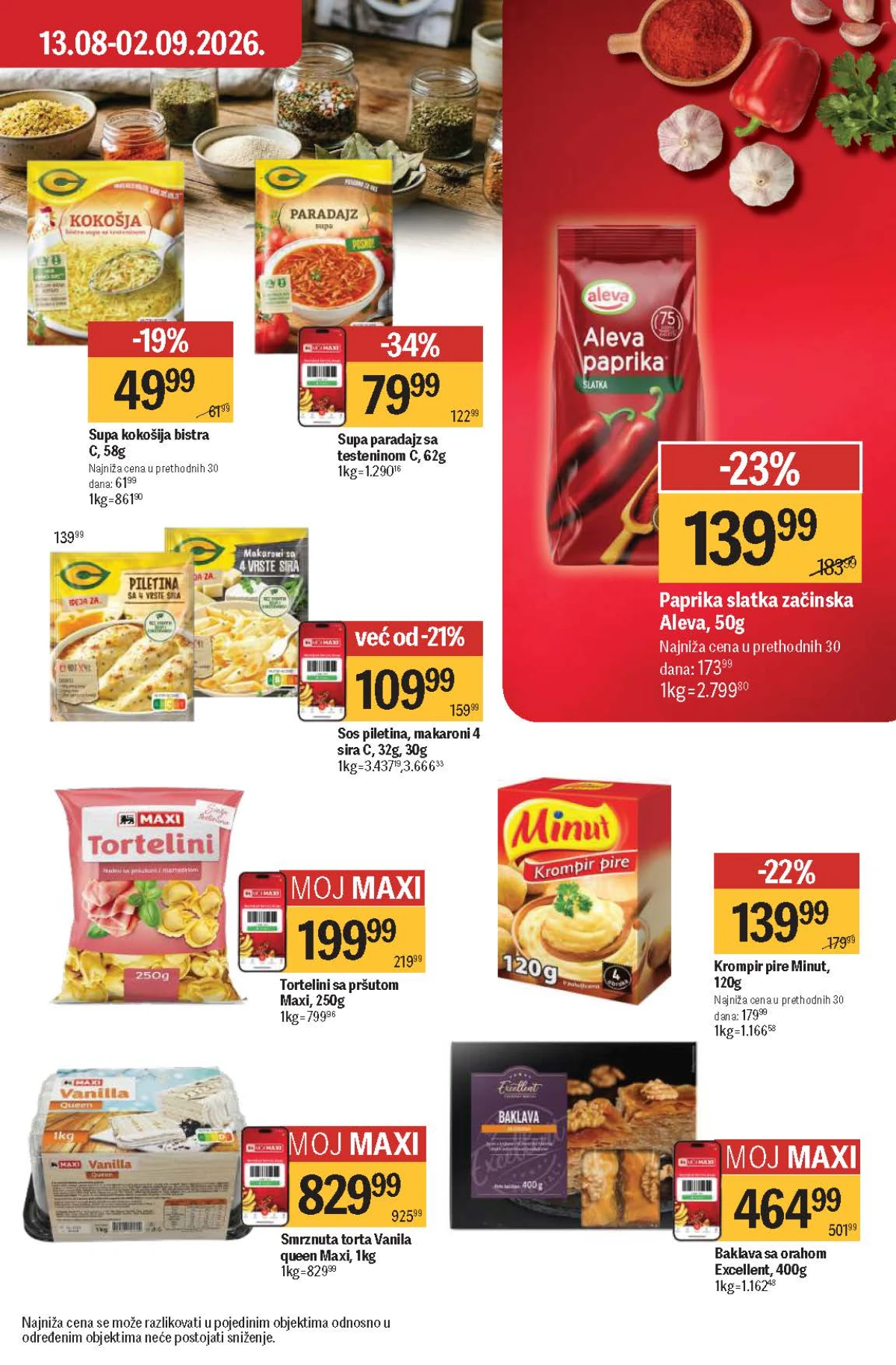 Maxi katalog – paradajz i kokošija supa C Maxi katalog do 09.09.2026. – paradajz supa C i kokošija bistra supa C