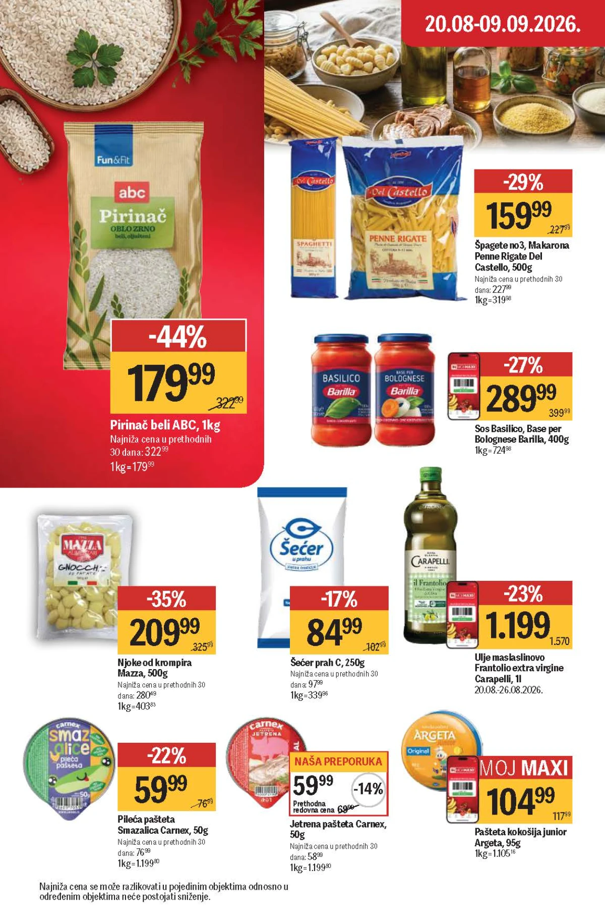 Maxi katalog – beli pirinač ABC i njoke Mazza Maxi katalog do 09.09.2026. – beli pirinač ABC i njoke od krompira Mazza