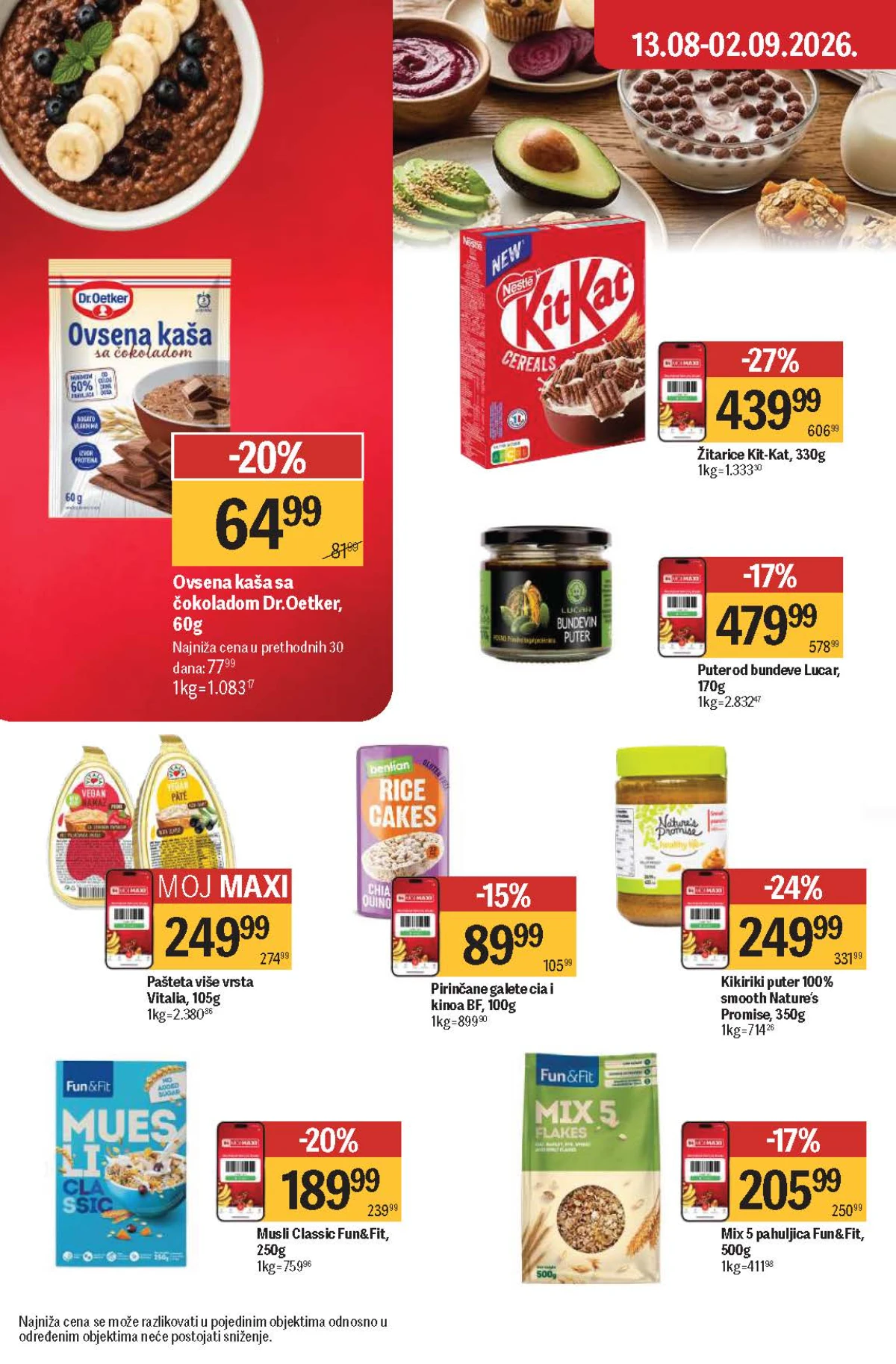 Maxi katalog – KitKat žitarice i ovsena kaša Maxi katalog do 09.09.2026. – KitKat žitarice i ovsena kaša Dr. Oetker