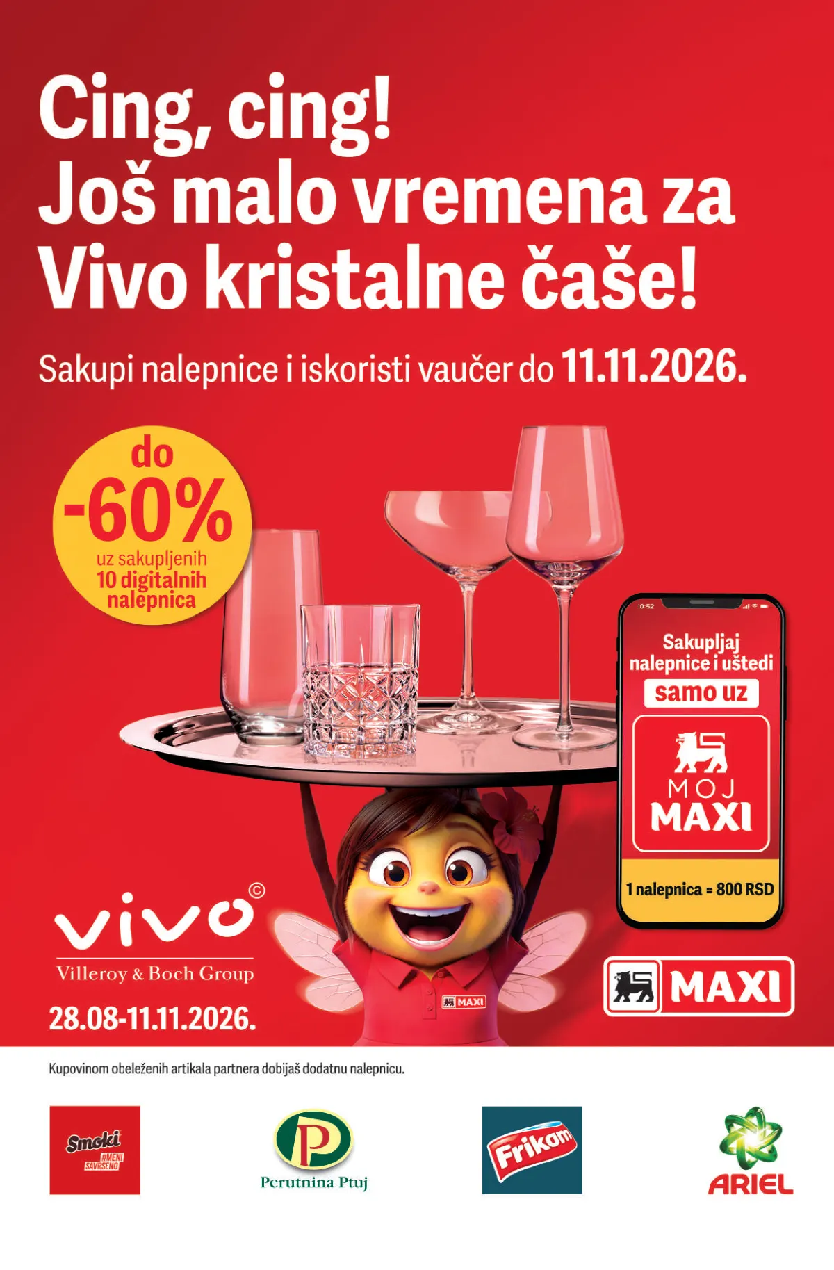 Maxi katalog – strana 19, Vivo čaše Maxi katalog strana 19 – Vivo kristalne čaše i program sakupljanja nalepnica do 11.11.2026.