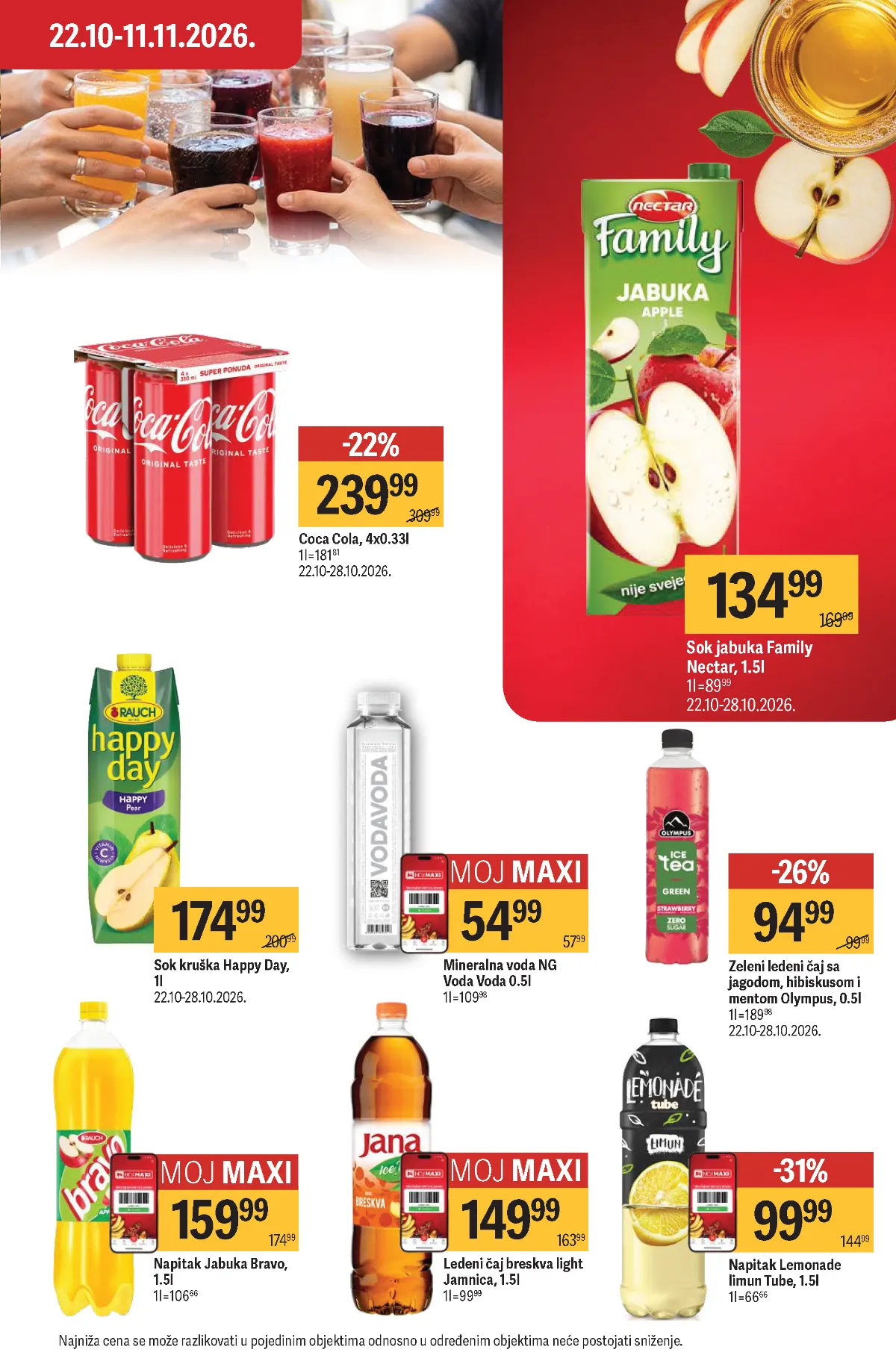 Maxi katalog – strana 36, osvežavajuća pića Maxi katalog strana 36 – Coca-Cola, Voda Voda, Nectar i Happy Day sokovi