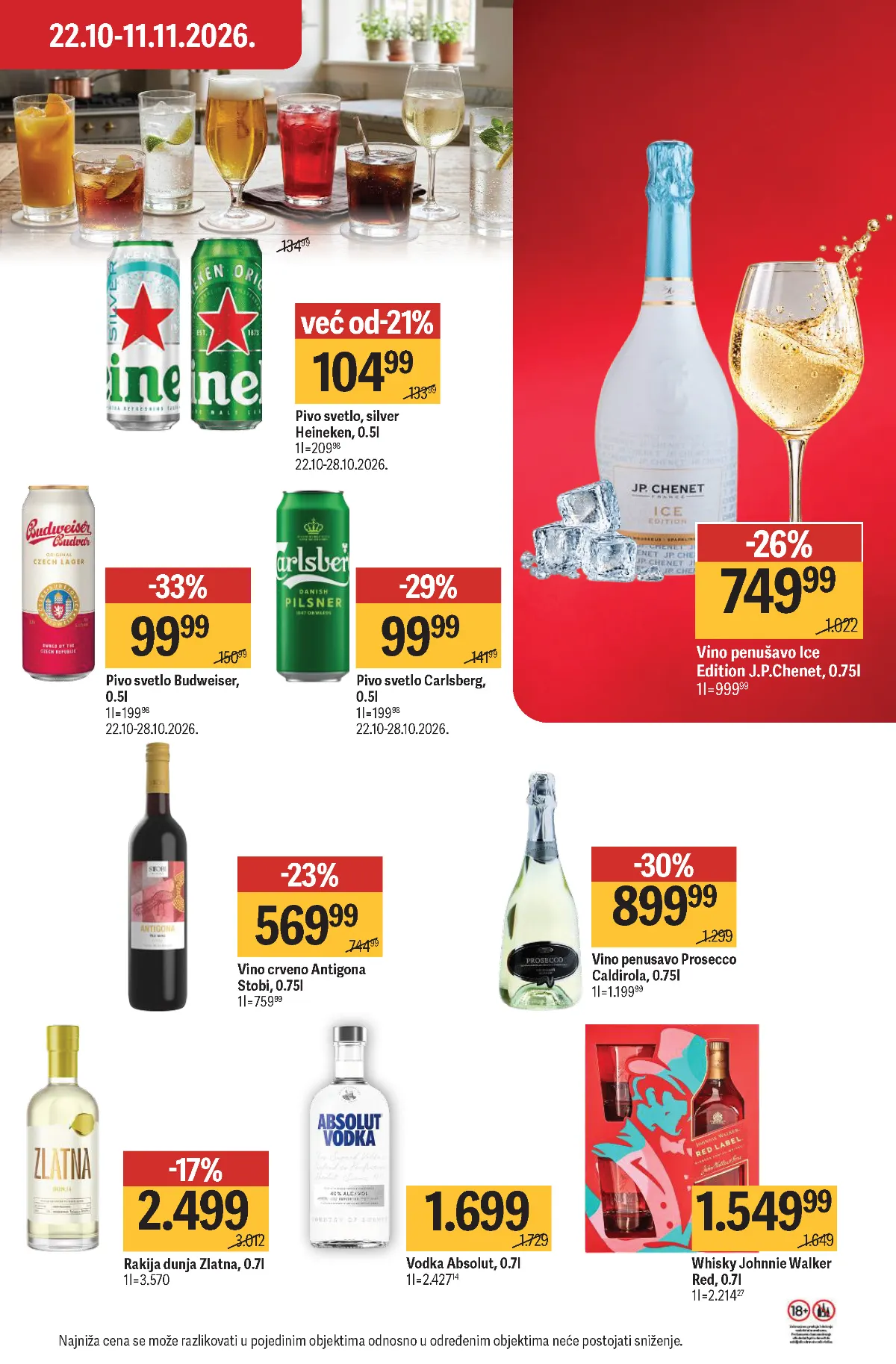 Maxi katalog – strana 40, pivo i vino Maxi katalog strana 40 – Heineken, Budweiser, Carlsberg i izbor vina