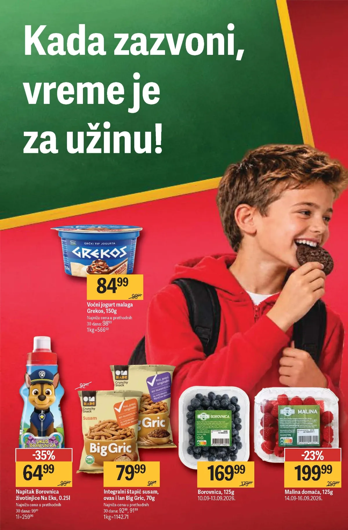 Maxi katalog – voćni jogurt, napici i voće na akciji