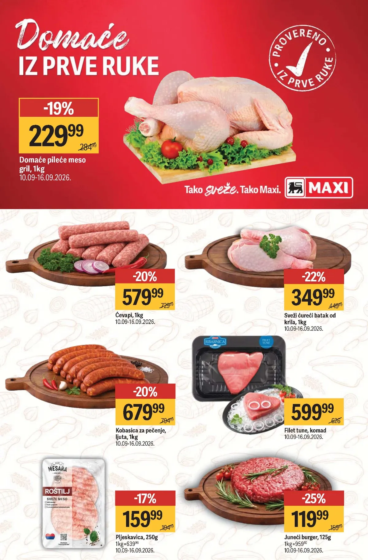 Maxi katalog – pileće meso, ćevapi i ćuretina na akciji