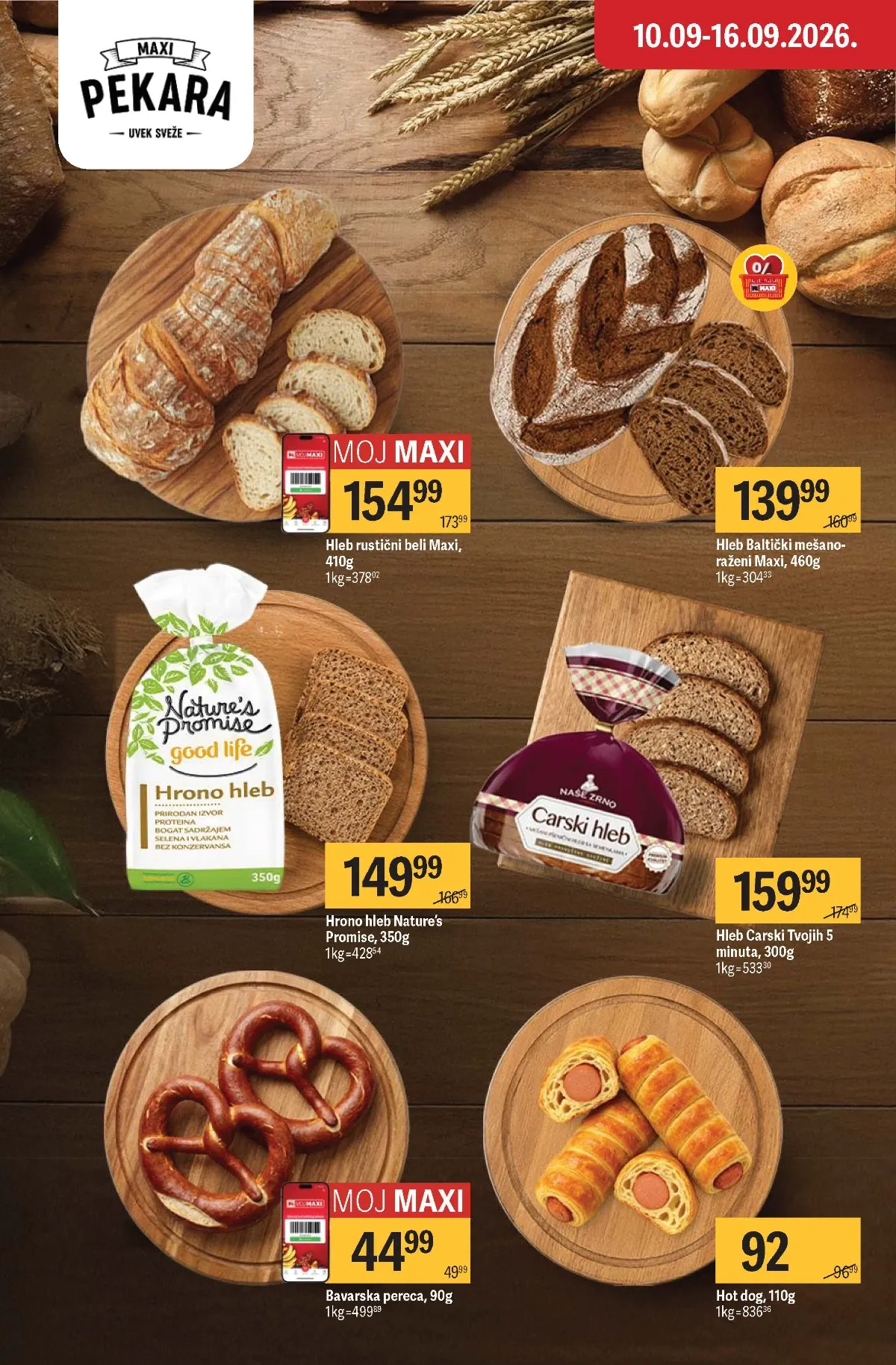 Maxi katalog – hleb, perece i hot-dog iz pekare
