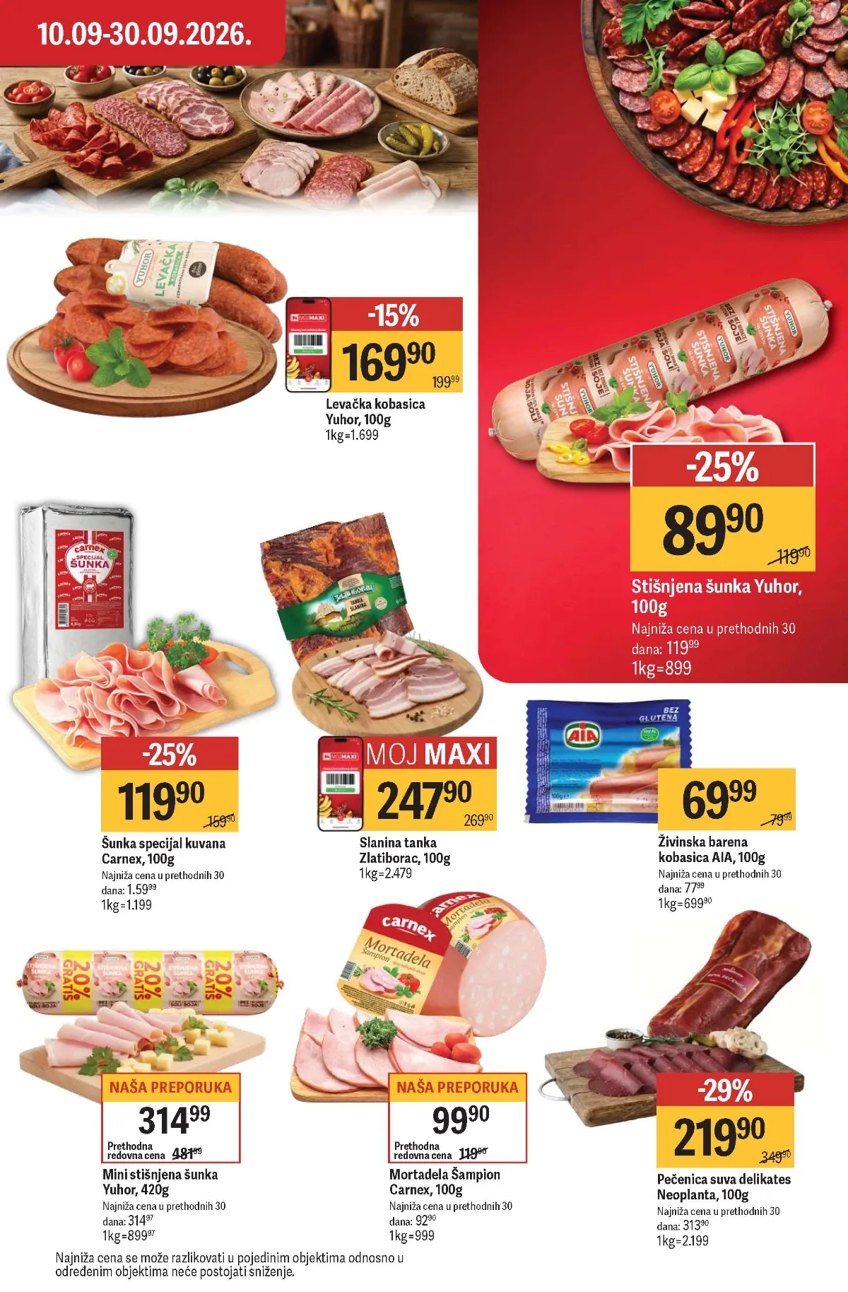 Maxi katalog – šunka, slanina i kobasice