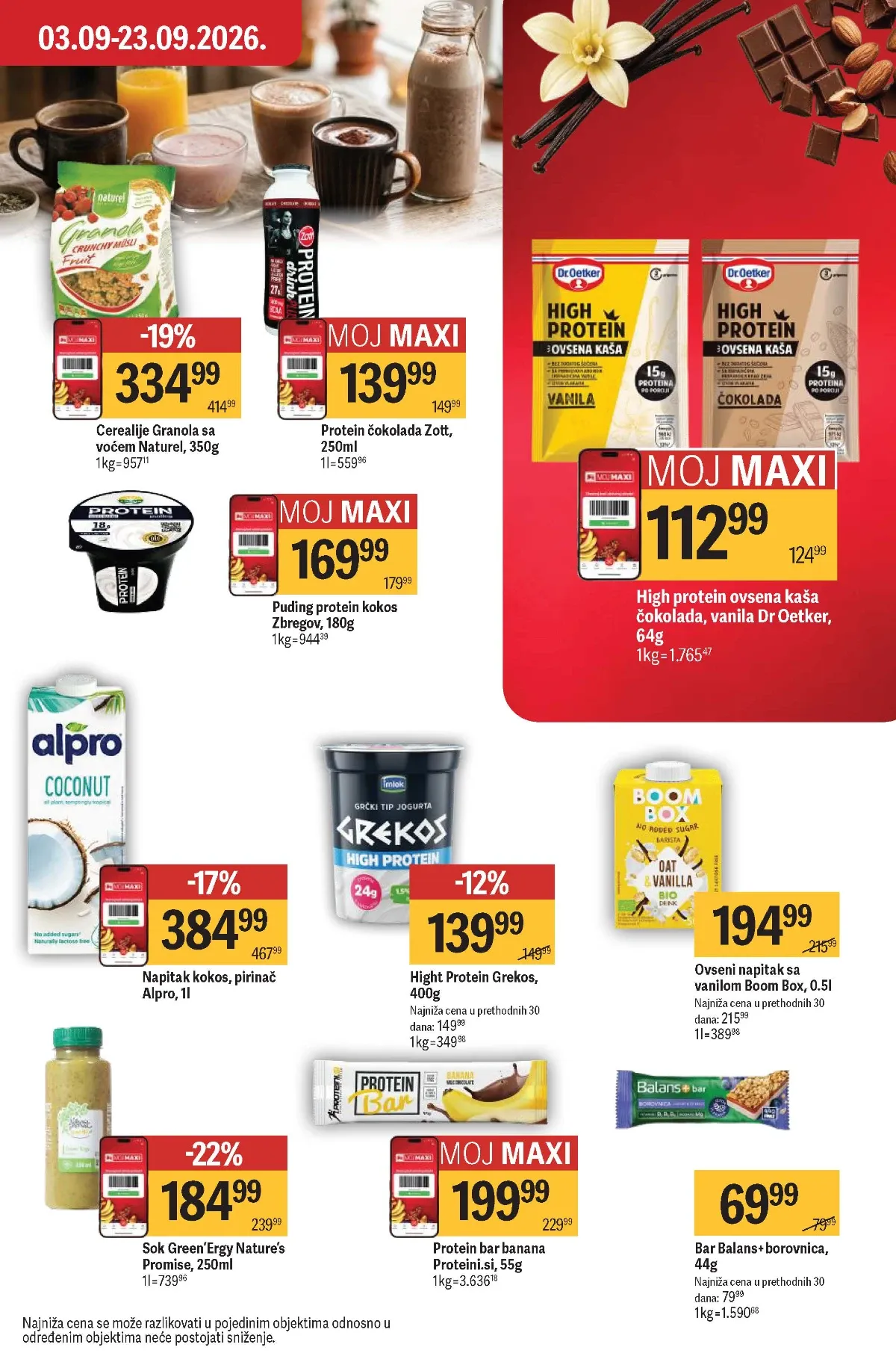 Maxi katalog – proteinski pudinzi, napici i kaše