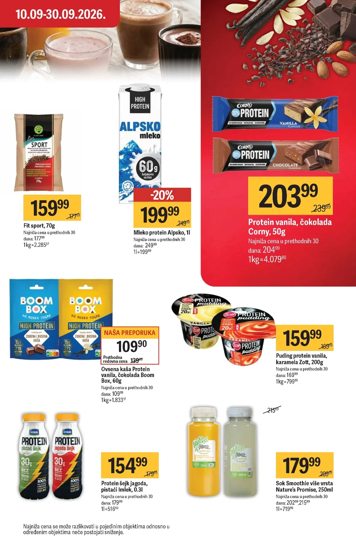 Maxi katalog – proteinsko mleko, puding i šejkovi