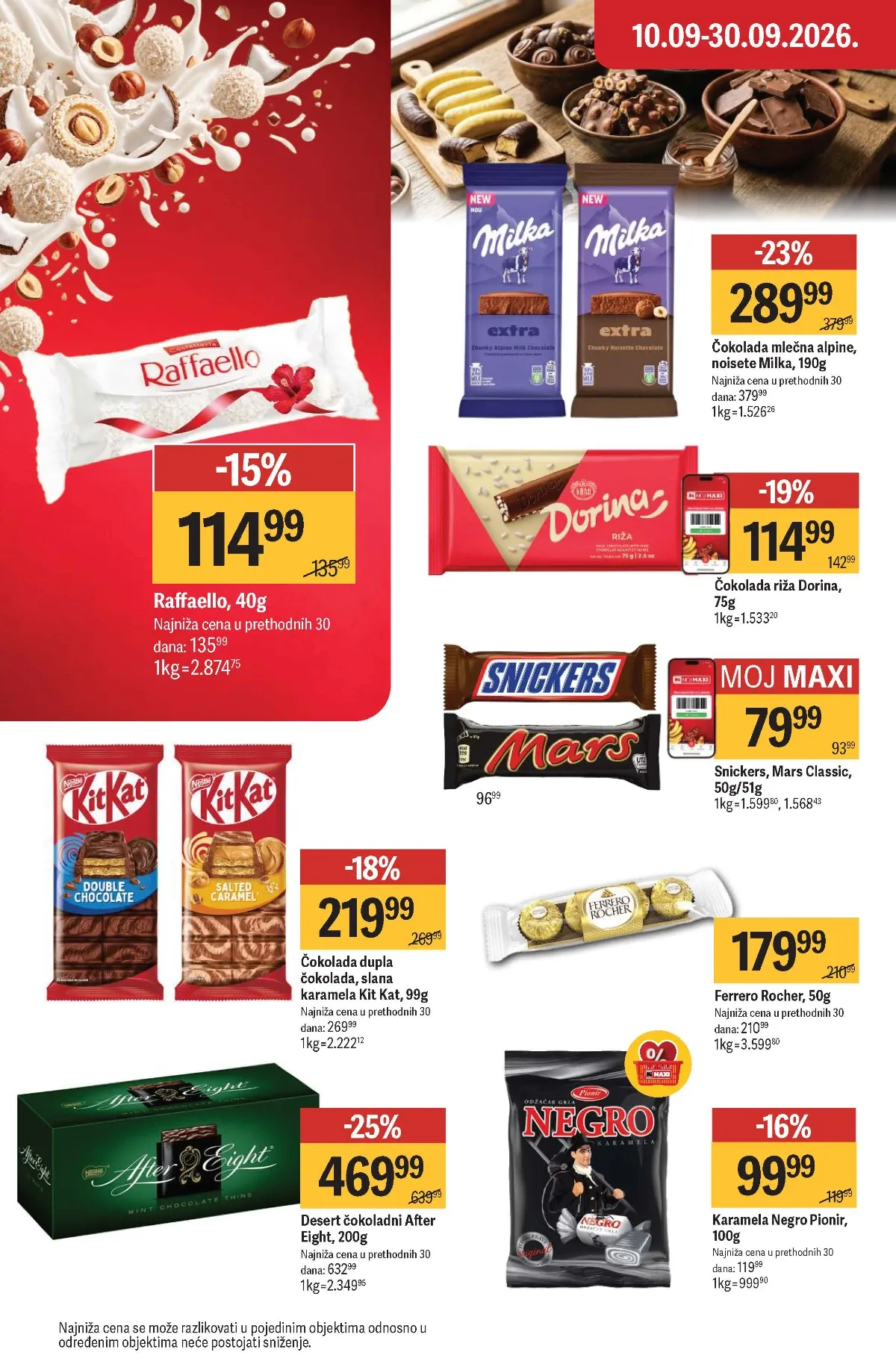 Maxi katalog – Milka, Ferrero, Raffaello i After Eight