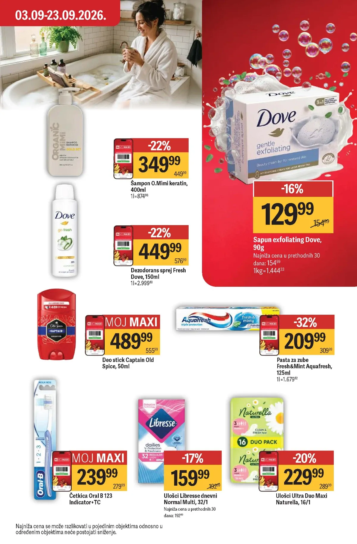 Maxi katalog – Dove, Old Spice, Aquafresh i Libresse