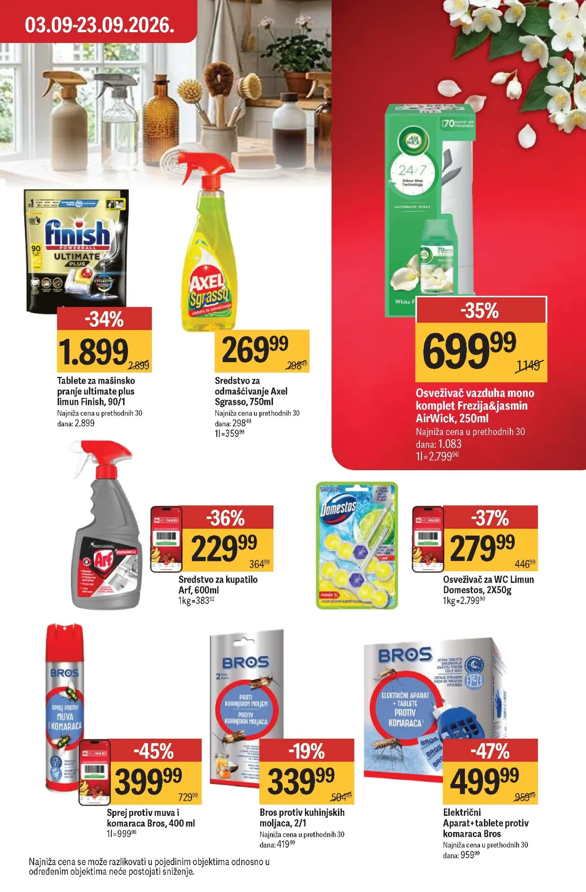 Maxi katalog – Finish, Air Wick, Domestos, Arf i Bros
