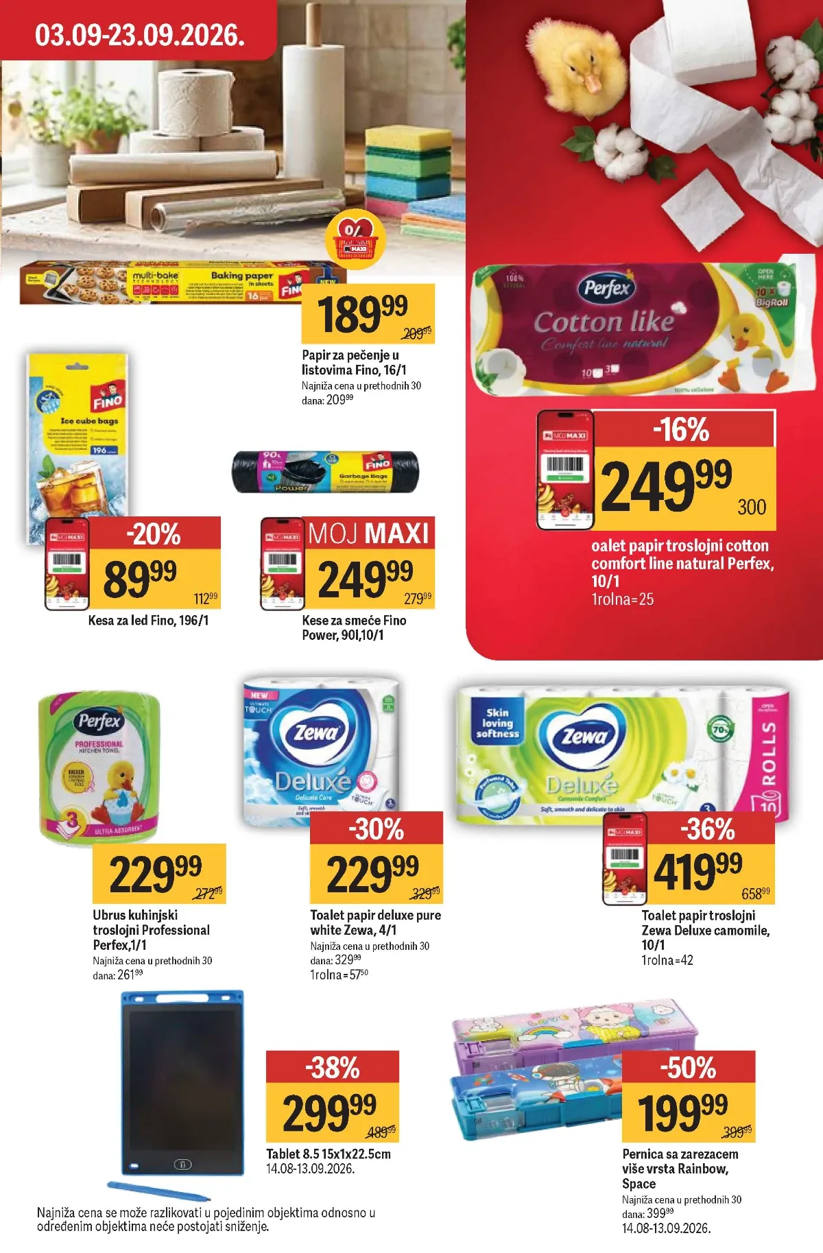 Maxi katalog – Zewa, Perfex i Fino proizvodi za domaćinstvo