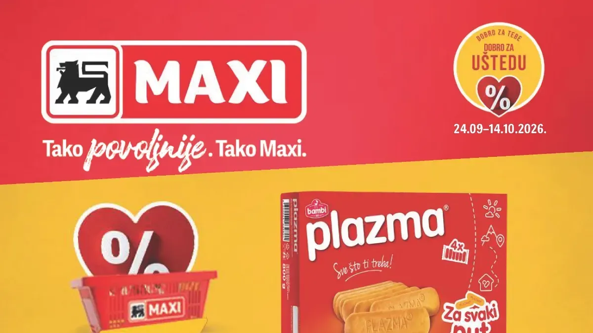 Naslovna strana Maxi kataloga od 24.09. do 14.10.2026. sa akcijskom ponudom i proizvodima za zimnicu