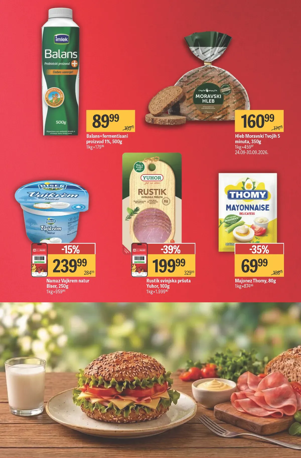 Maxi katalog – strana 9, mlečni proizvodi i namazi