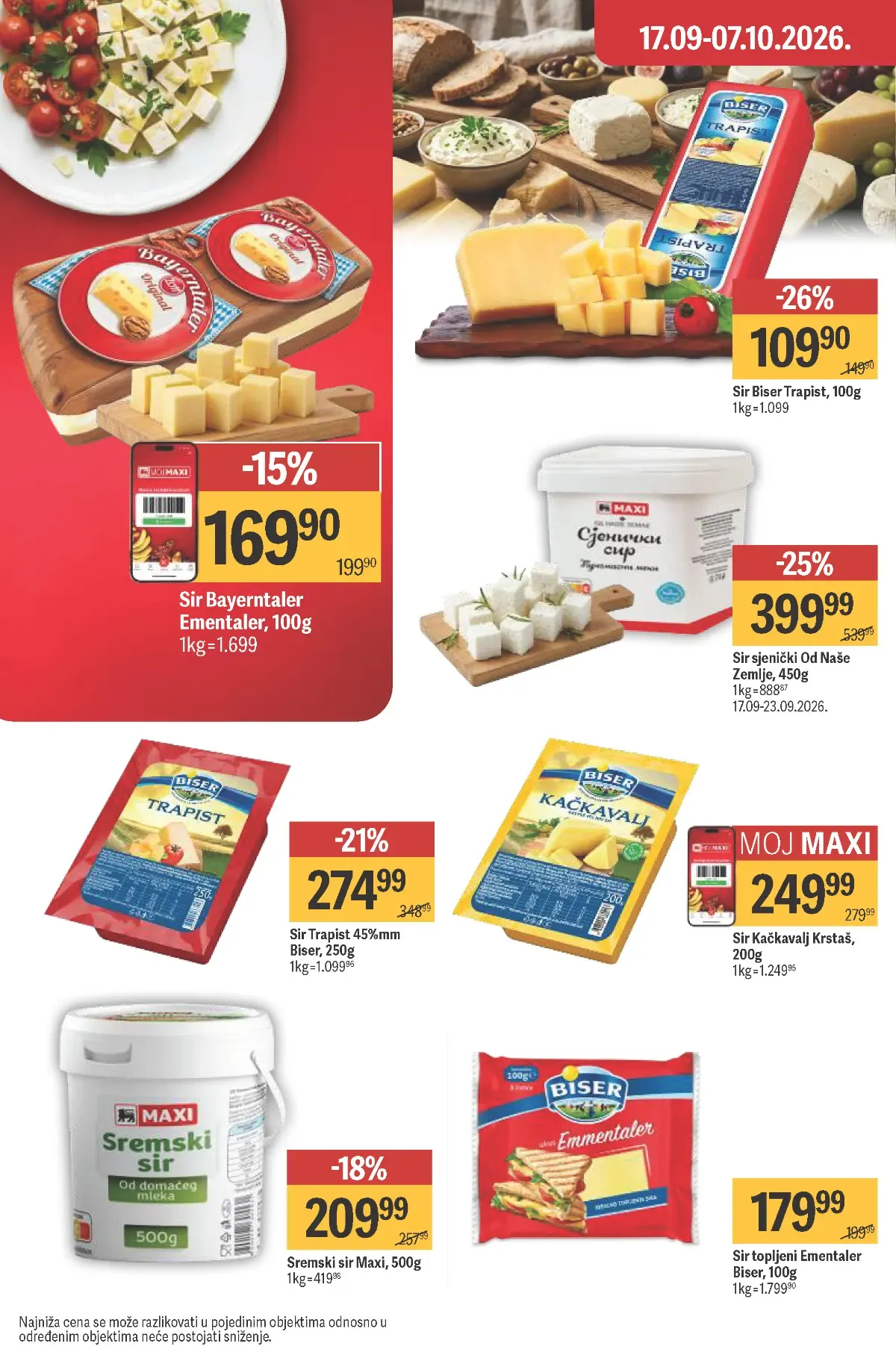 Maxi katalog – strana 18, sirevi