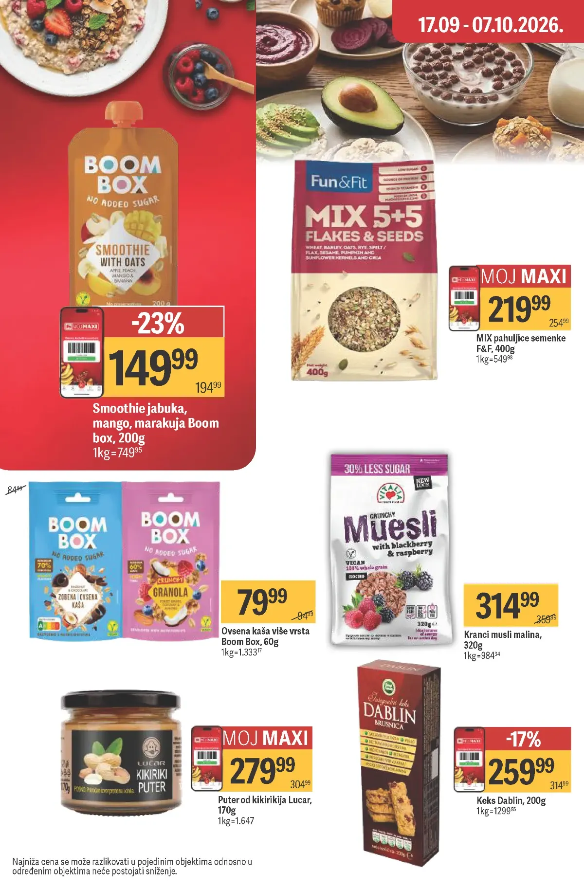 Maxi katalog – strana 34, musli i ovsena kaša