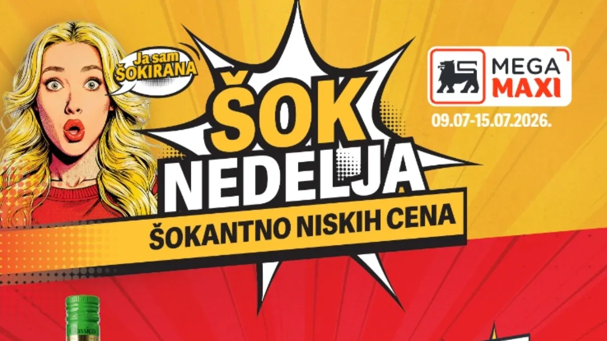 Mega Maxi Šok nedelja – popusti do 65% i šokantno niske cene na prehranu, tehniku i kućne potrepštine