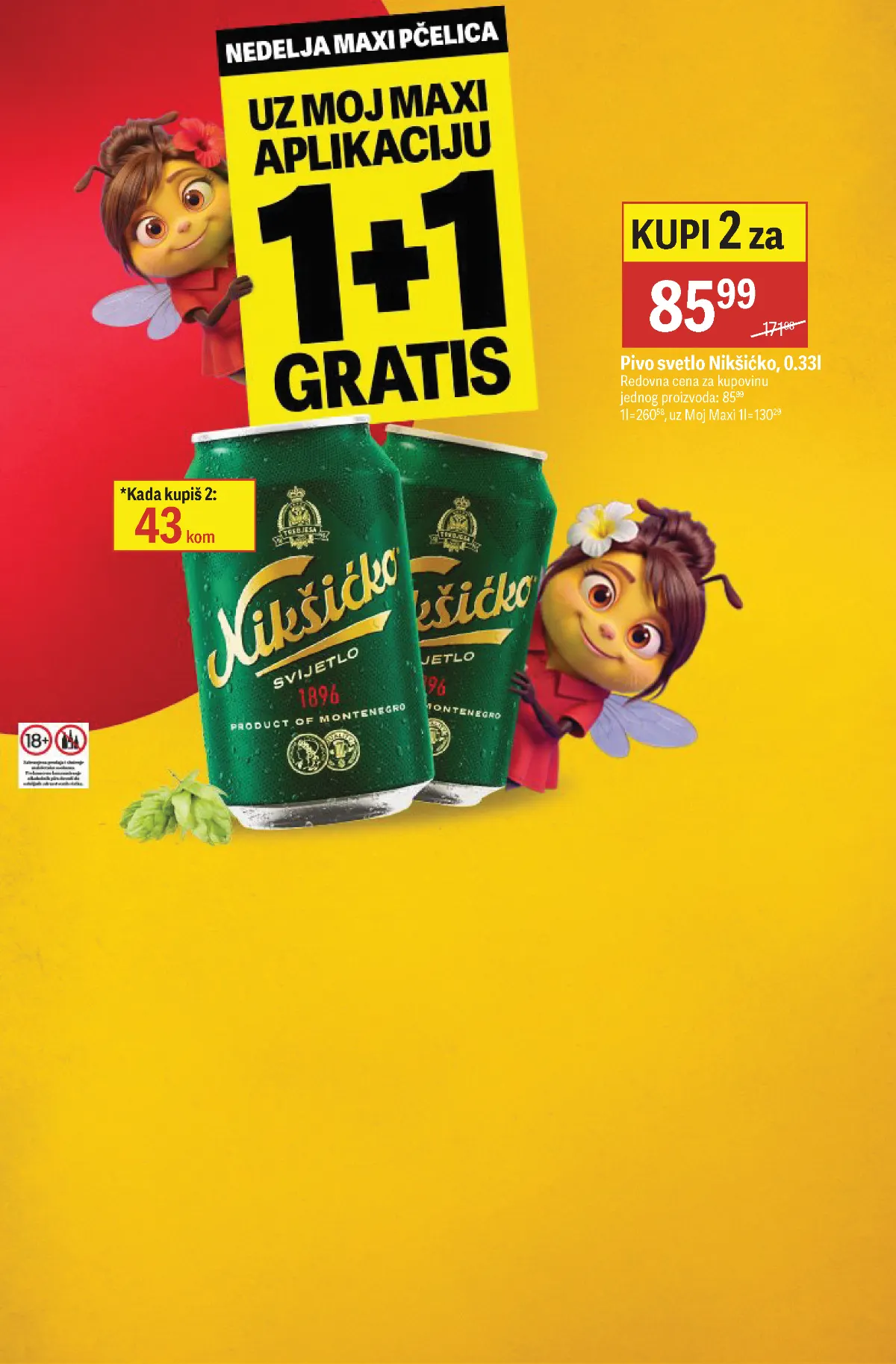 Maxi katalog 01–07.10.2026. strana 2 – Nikšićko pivo 1+1 GRATIS