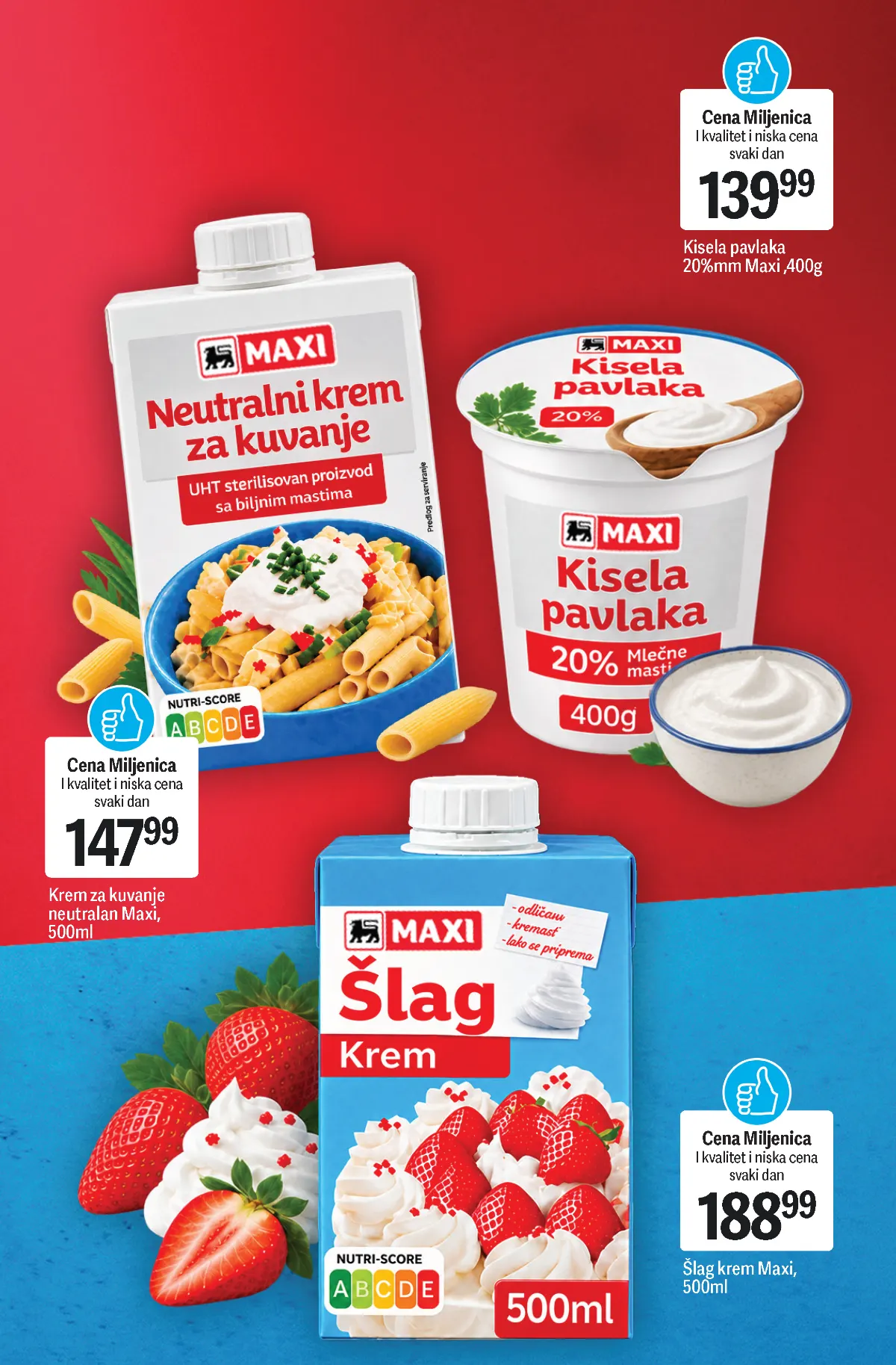 Maxi katalog strana 15 – šlag krem, pavlaka i krem za kuvanje