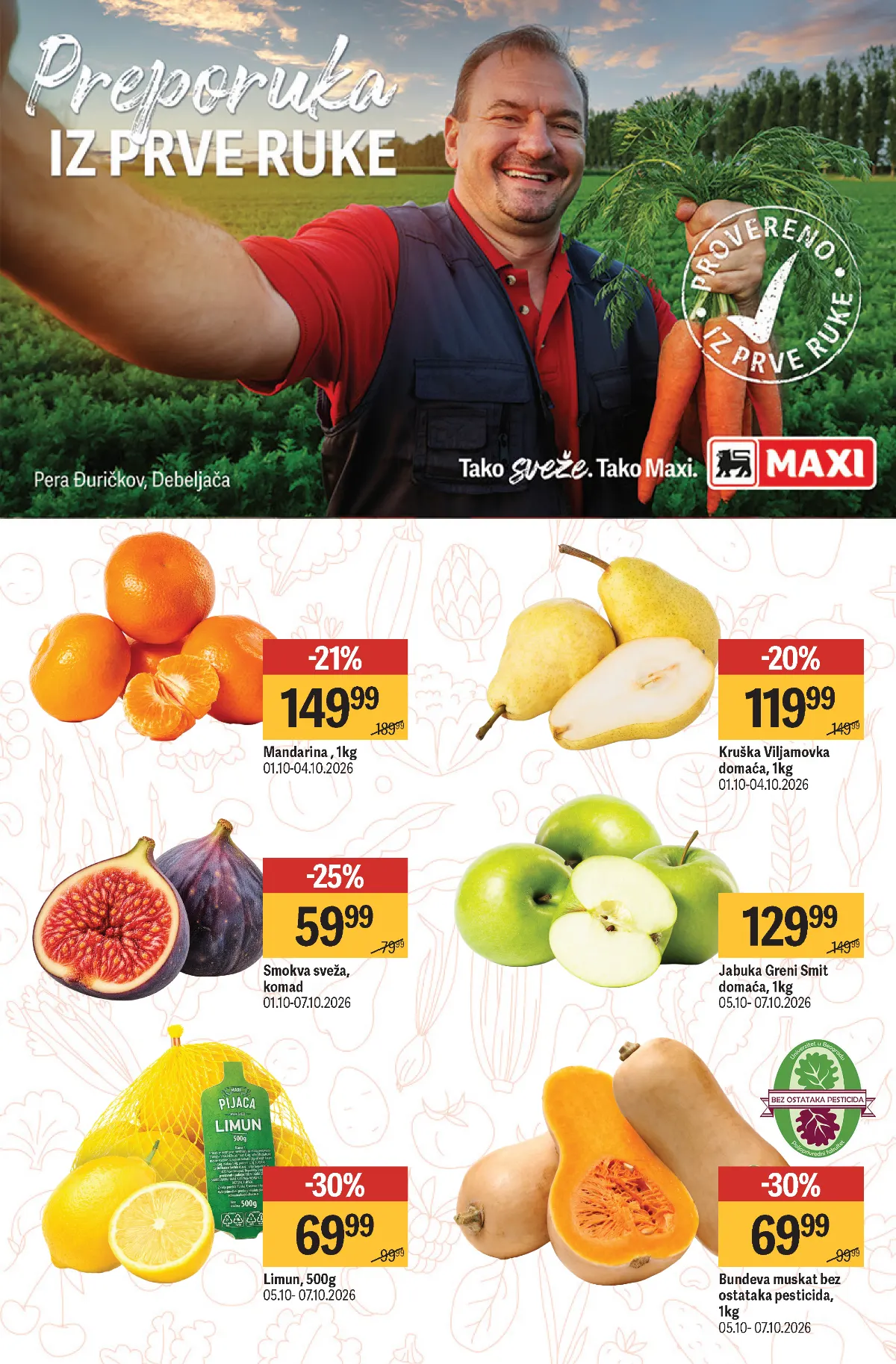 Maxi katalog strana 16 – mandarine, kruške, jabuke i limun