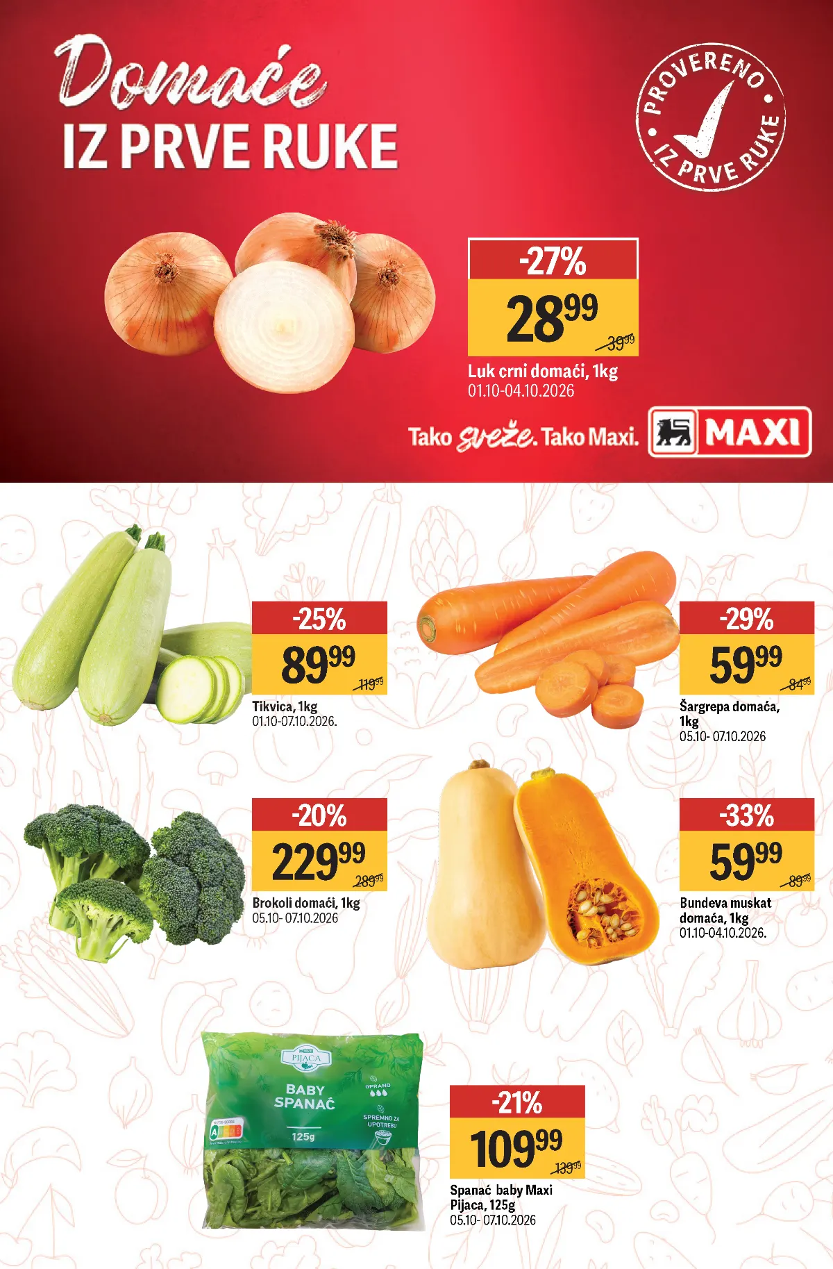 Maxi katalog strana 17 – domaće povrće na akciji