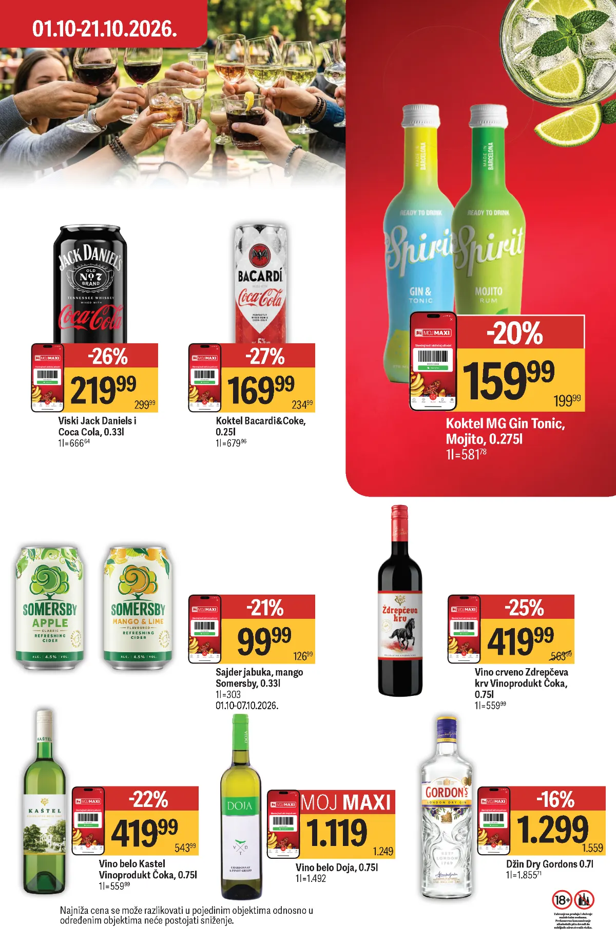 Maxi katalog strana 49 – Gordon's, Jack Daniel's, Somersby i vina