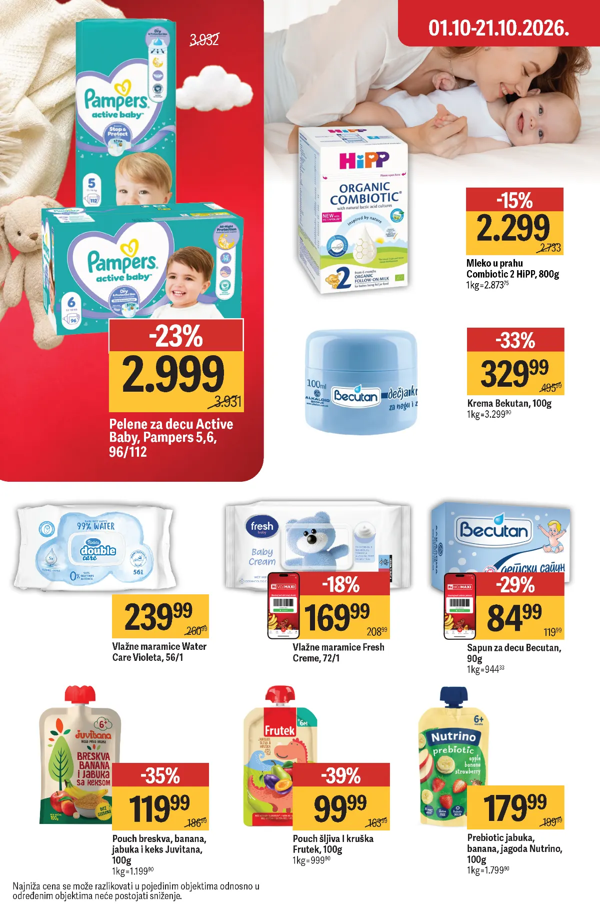 Maxi katalog strana 50 – Pampers, Becutan, HiPP i dečji proizvodi