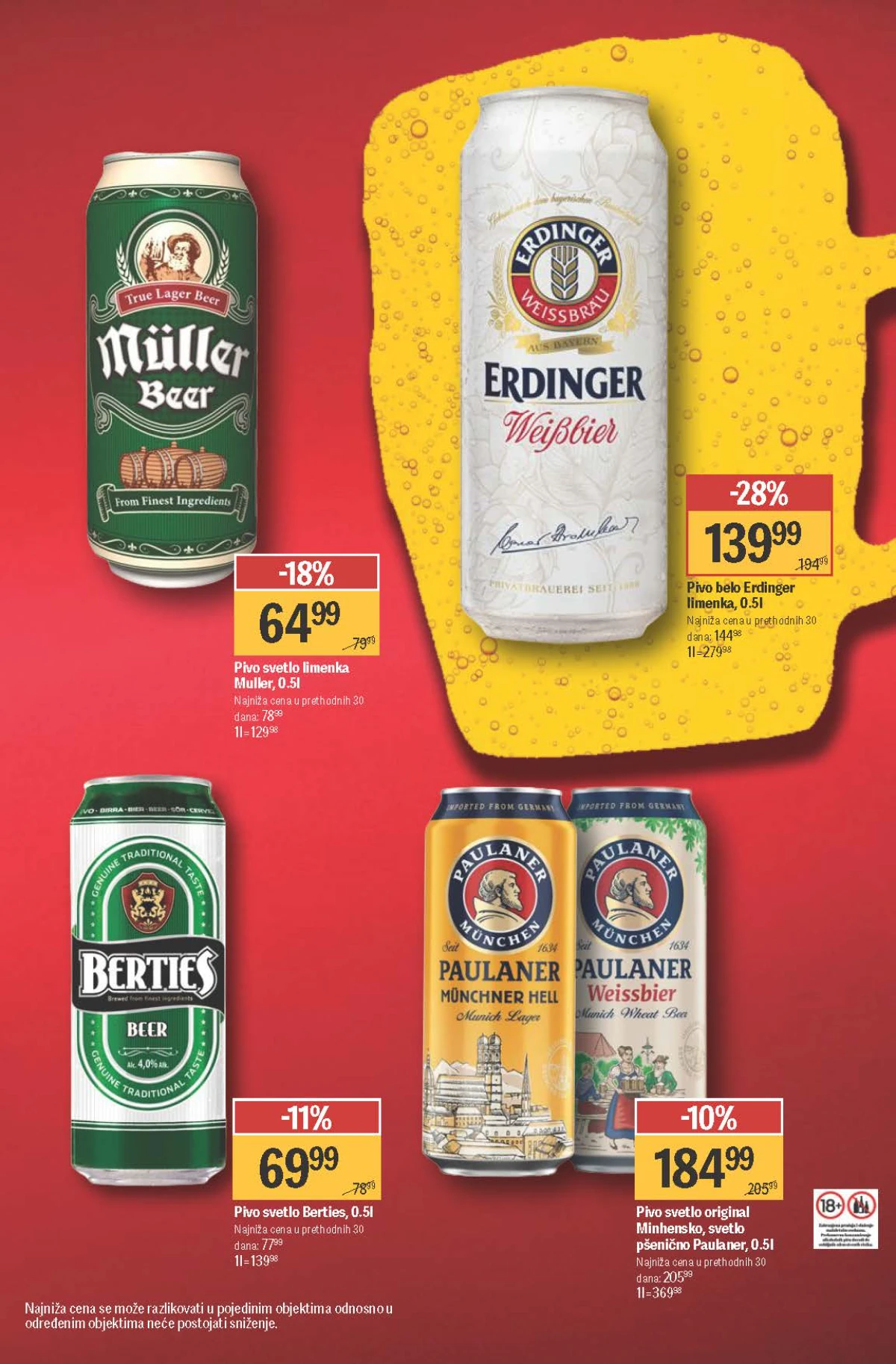 Maxi katalog do 09.09.2026. – Erdinger, Paulaner, Müller i Berties pivo