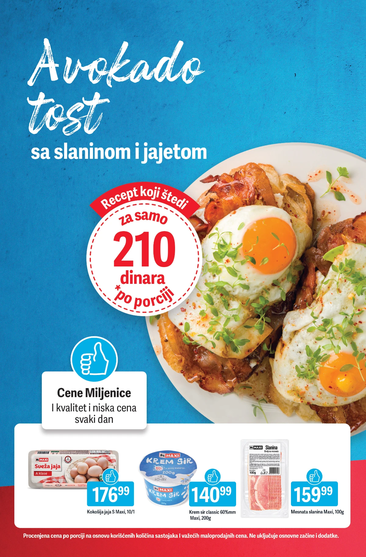 Maxi katalog 09. do 15.07.2026. – recept za avokado tost i Maxi sastojci