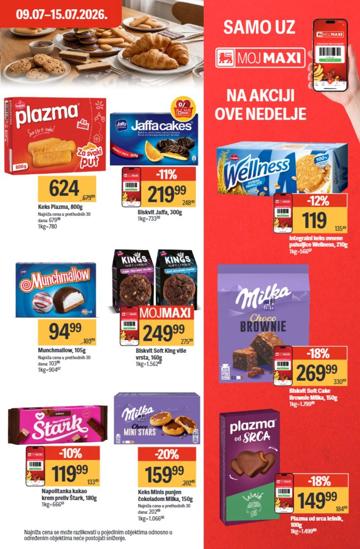 Maxi katalog 09. do 15.07.2026. – grickalice, slatkiši i proizvodi za svakodnevnu kupovinu