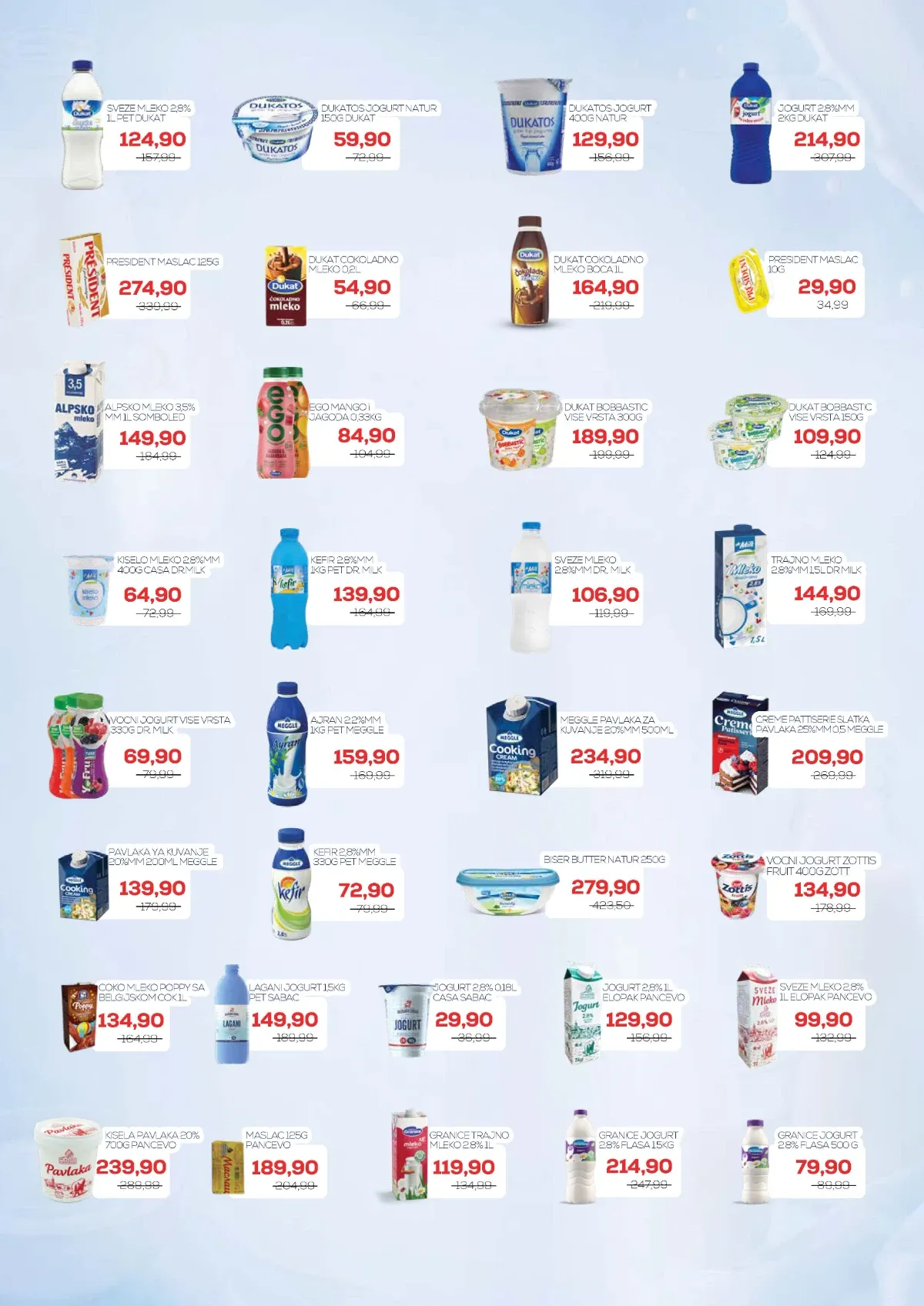 Medius akcija – Dukat mleko, Dukatos jogurt, President maslac i mlečni proizvodi
