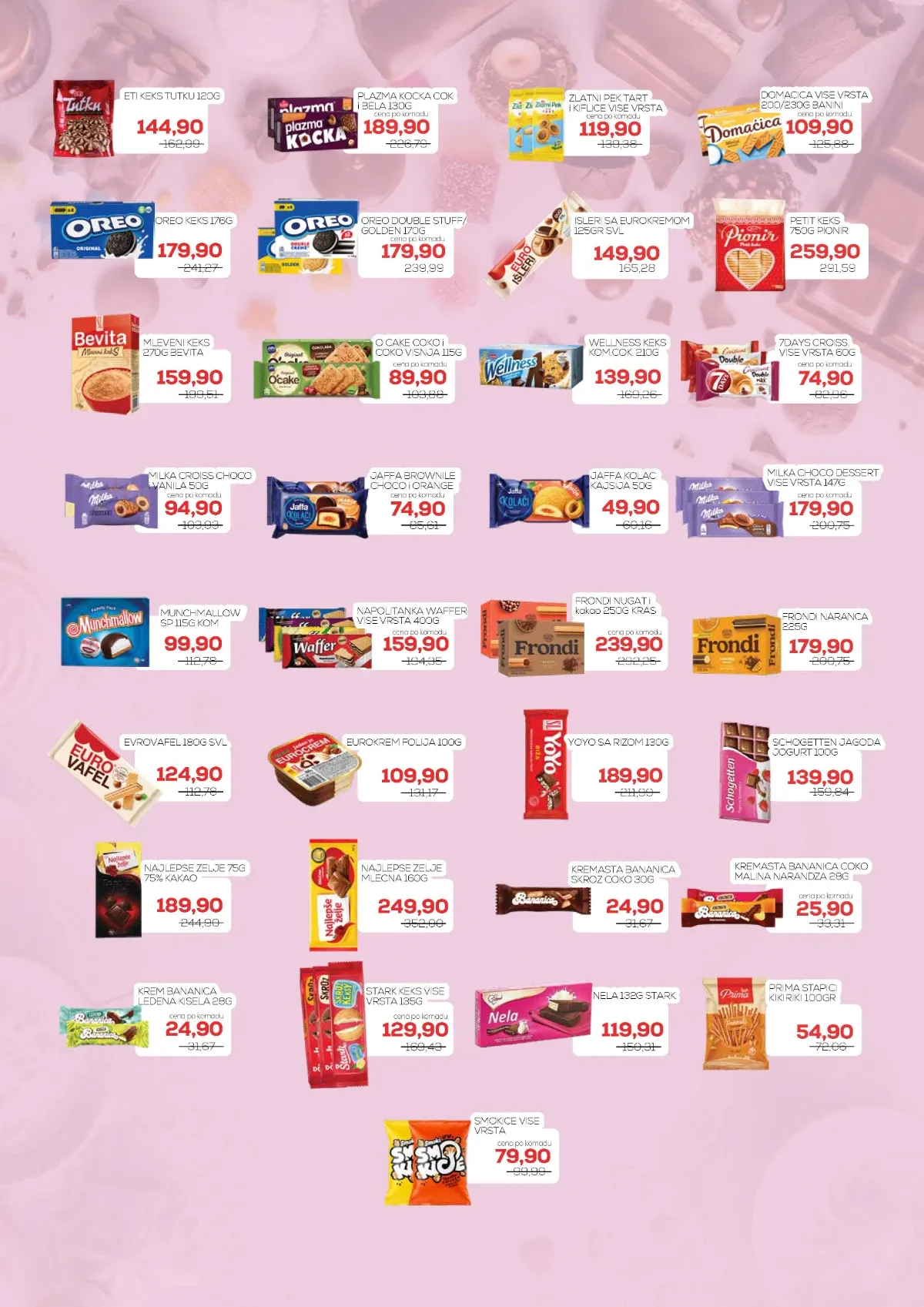 Medius akcija – Plazma, Oreo, Domaćica, Milka i drugi slatkiši