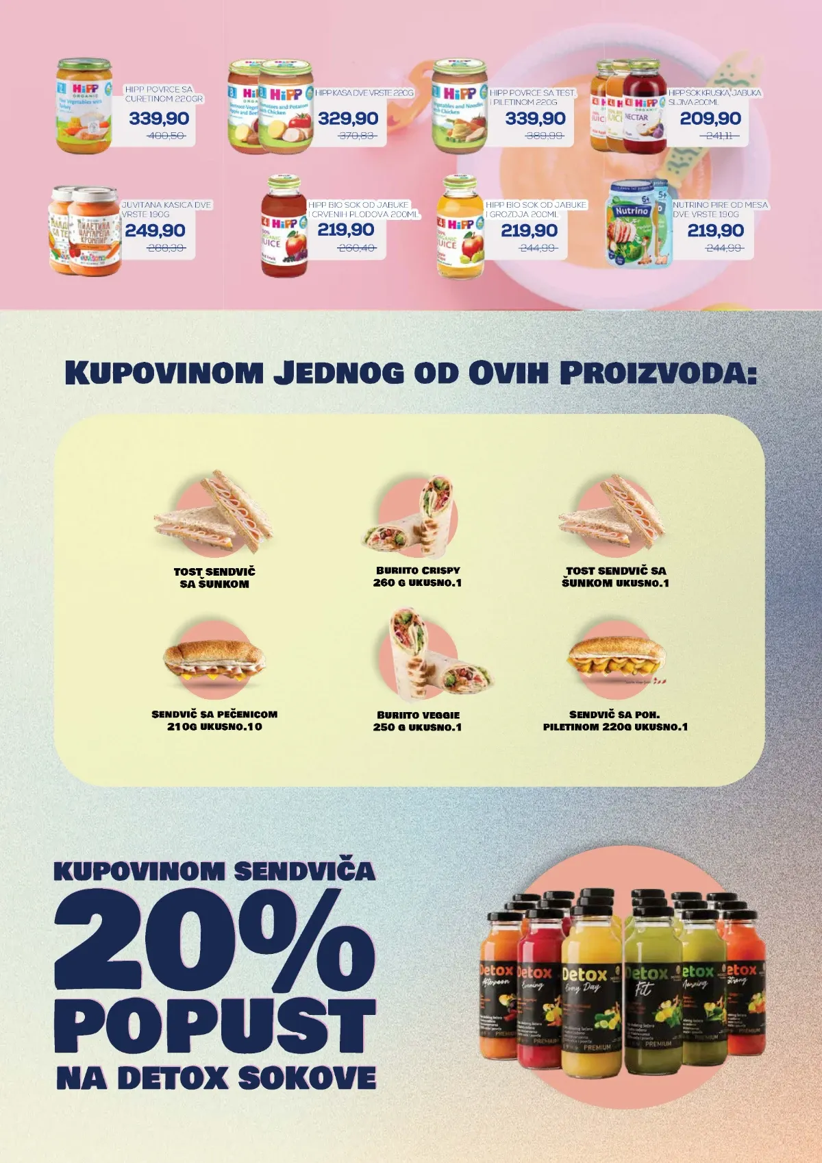 Medius akcija – Hipp, Juvitana i Nutrino kašice, sokovi i proizvodi za bebe