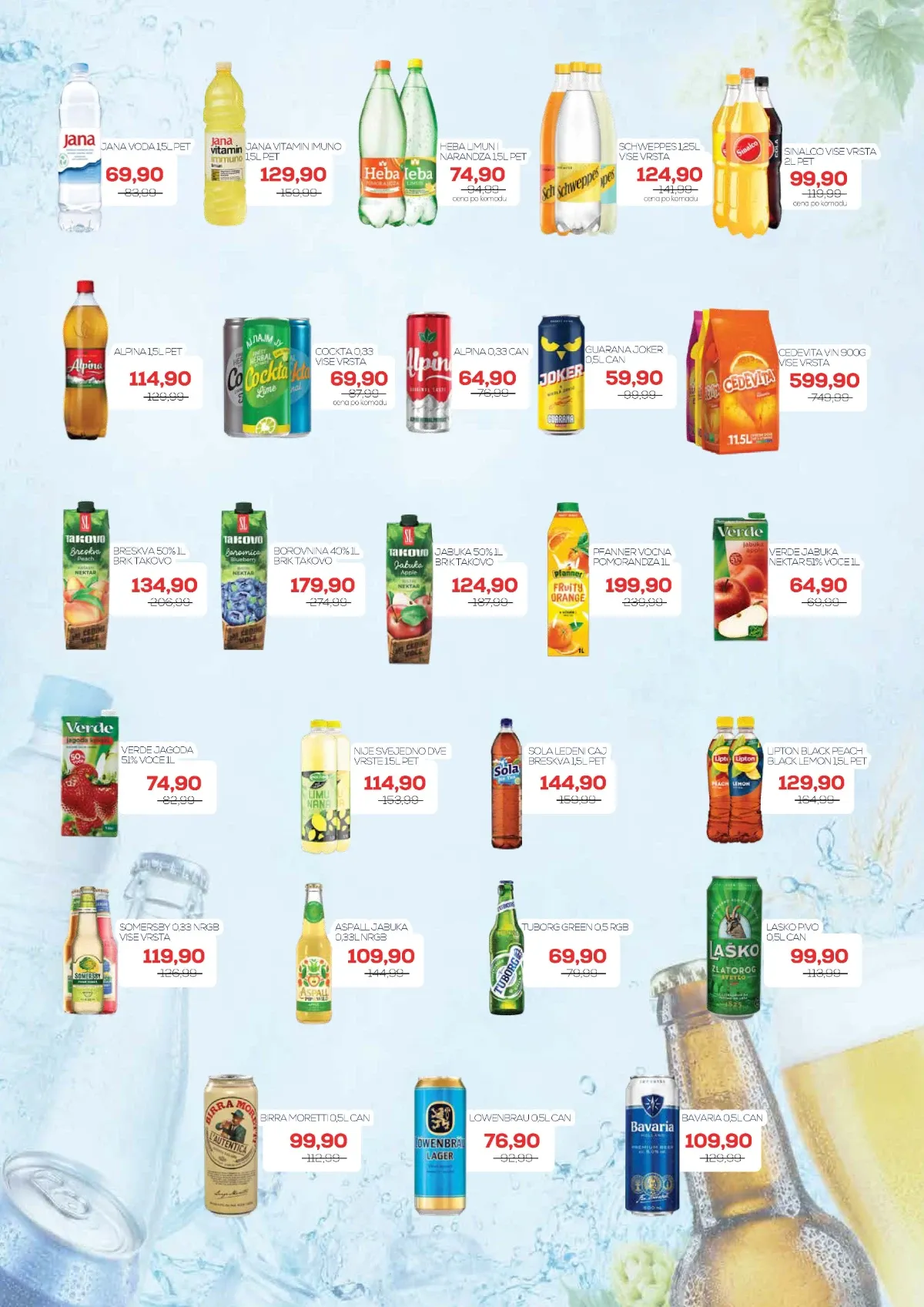 Medius akcija – Jana, Heba, Schweppes, Sinalco i druga bezalkoholna pića