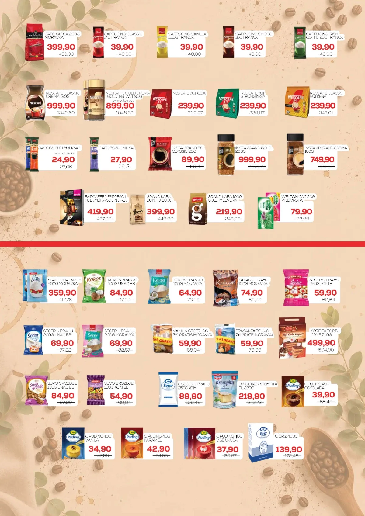 Medius akcija – kafa, kapućino i Nescafé instant napici