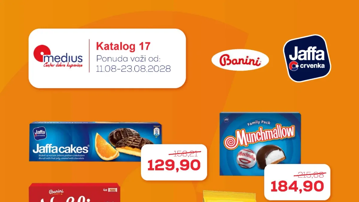 Medius katalog do 23.08.2026. – akcijske cene prehrane, mesa, mlečnih proizvoda i kućnih potrepština uz popuste do 40%