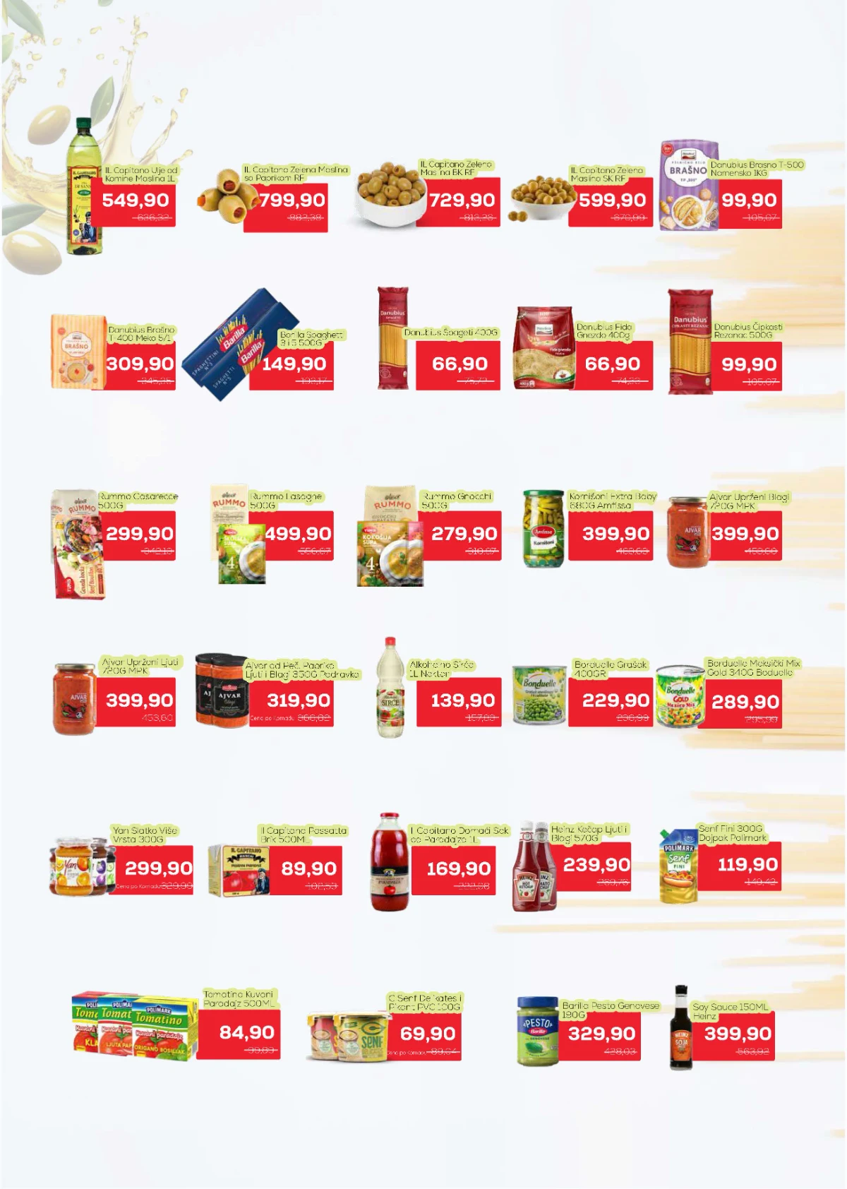 Medius katalog – maslinovo ulje, Barilla tjestenina, brašno, ajvar, kečap i zimnica na akciji