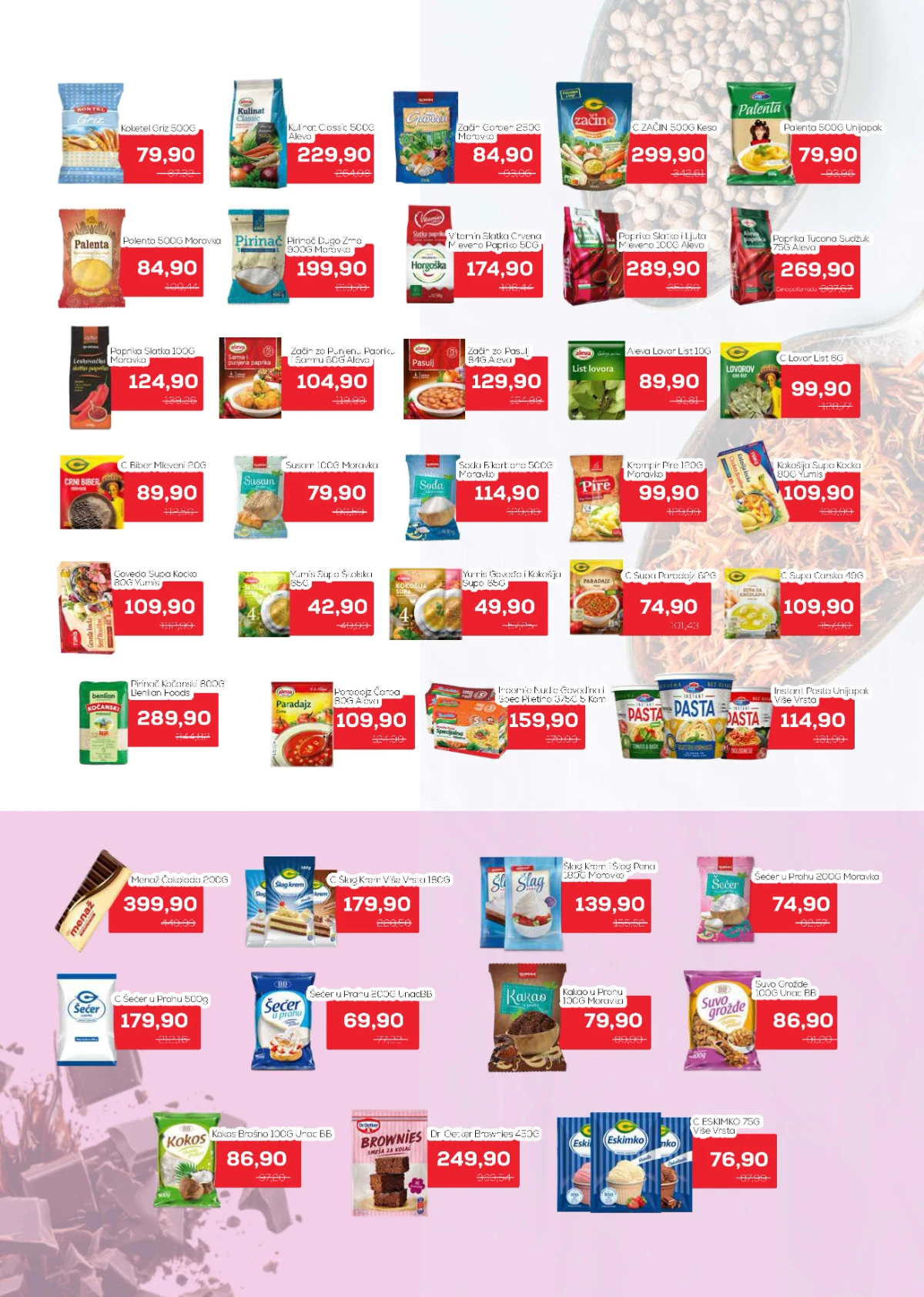Medius katalog – začini, palenta, pirinač, supe i proizvodi za pripremu jela po akcijskim cijenama
